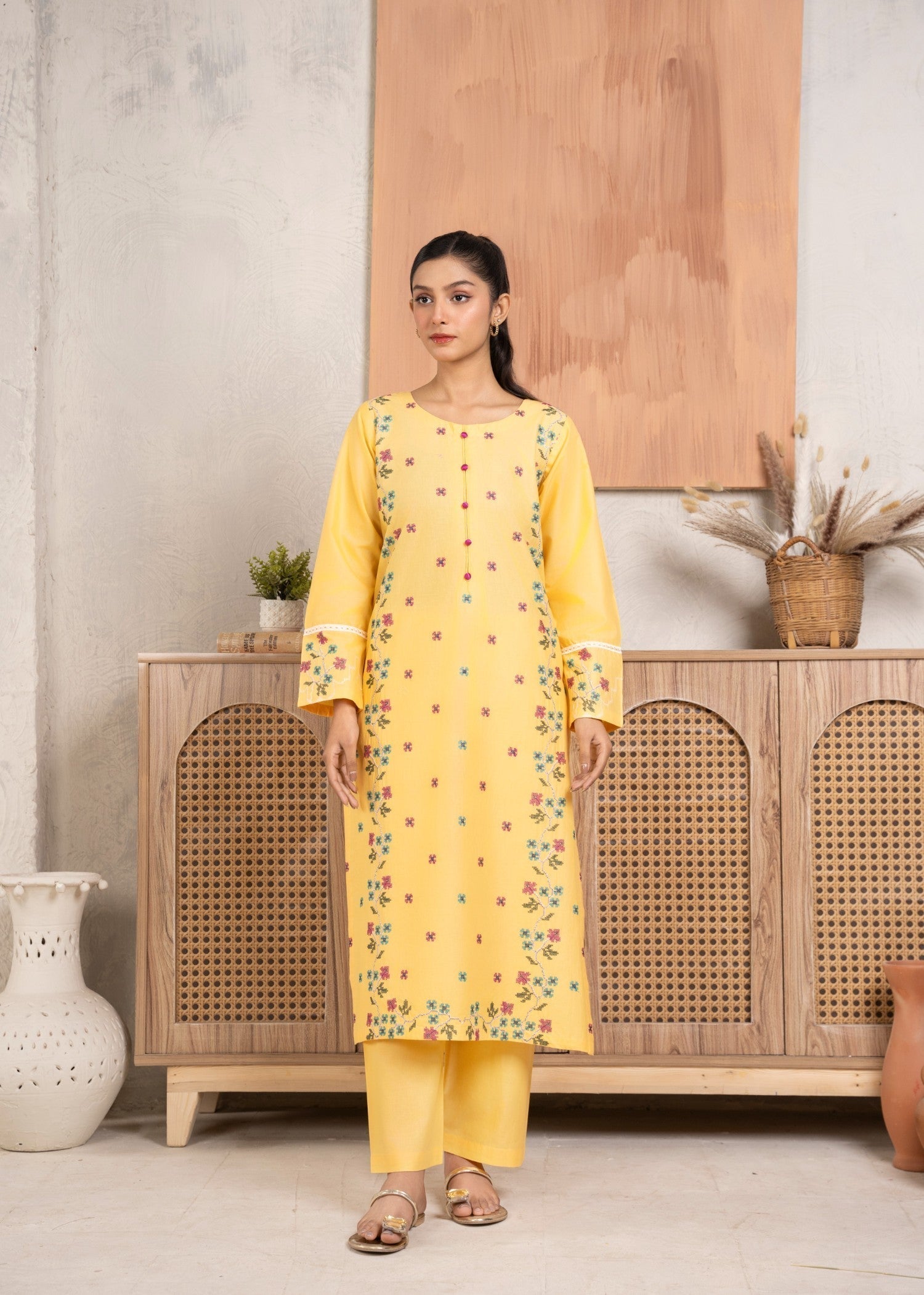 Abeera Elegance Redefined – Premium Embroidered Cotton Suits (Art No. AB 007) Women 2pcs