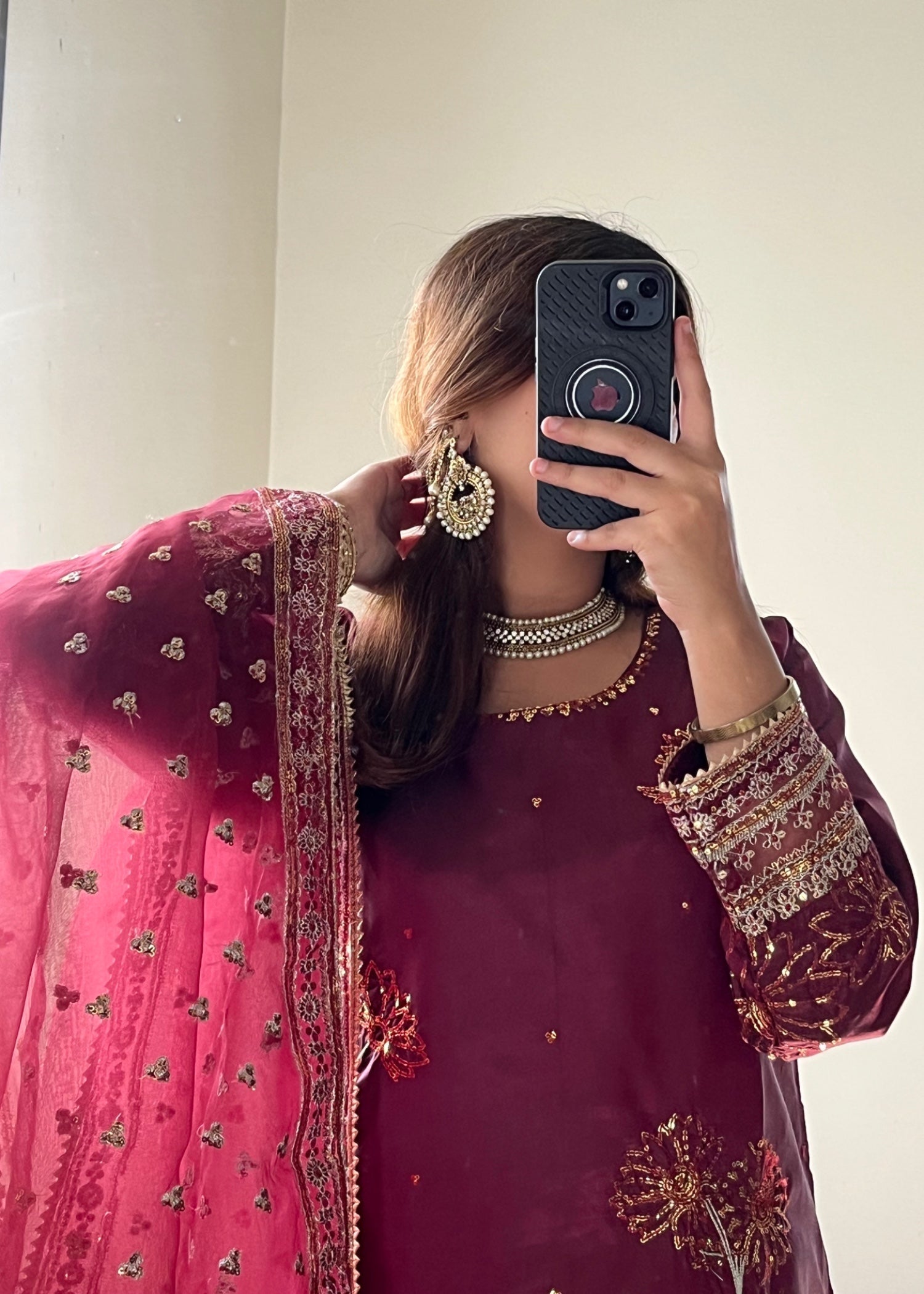 Suits By Sadia Flower Kattan purple Women 3pcs