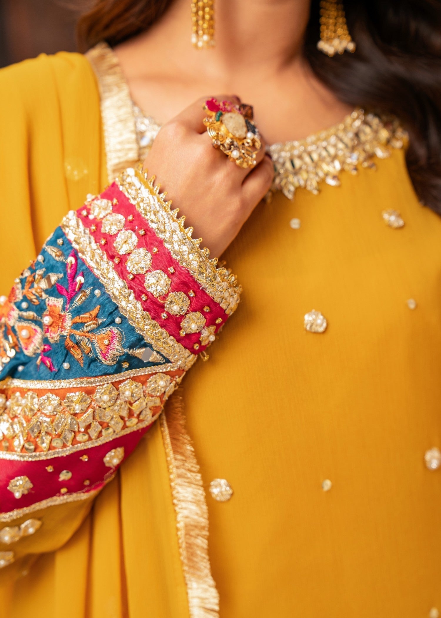 Maira Fashion Mustard sharara Women 4pcs