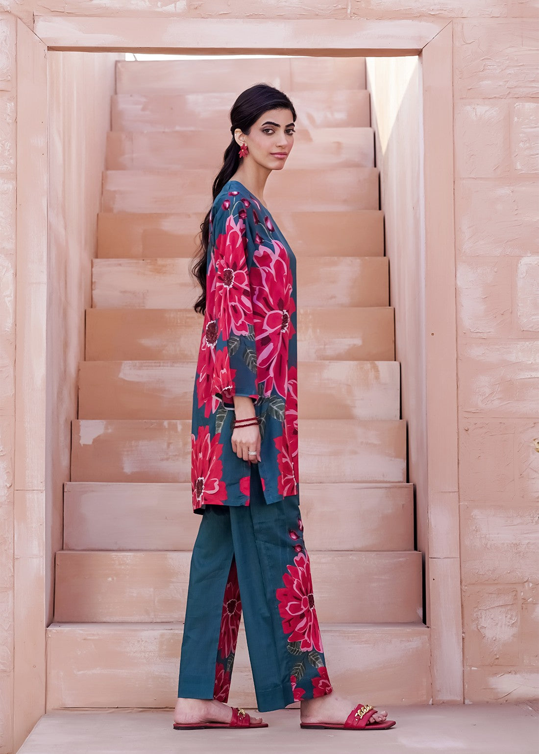 Zeyorah Teal Women 2pcs