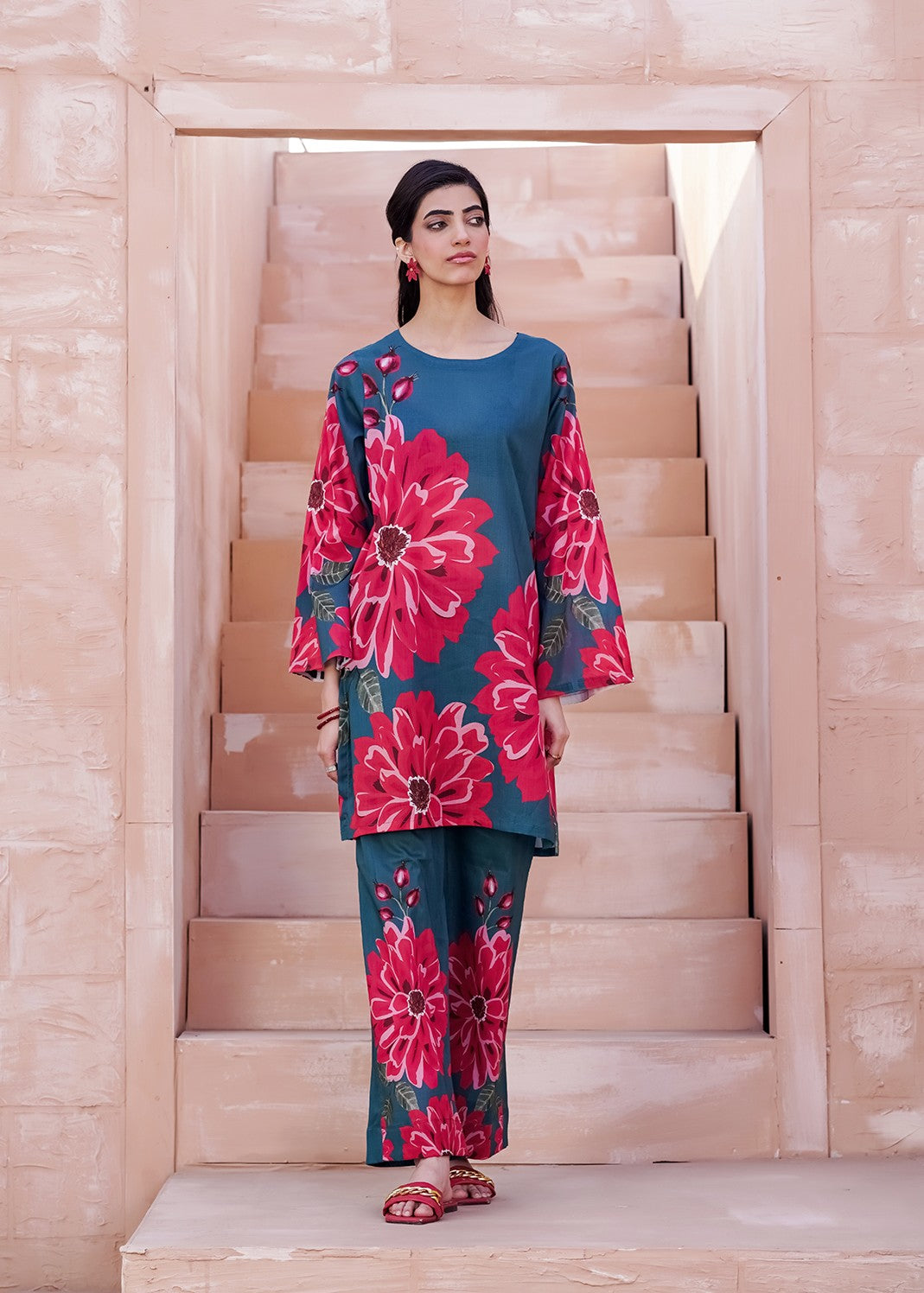 Zeyorah Teal Women 2pcs