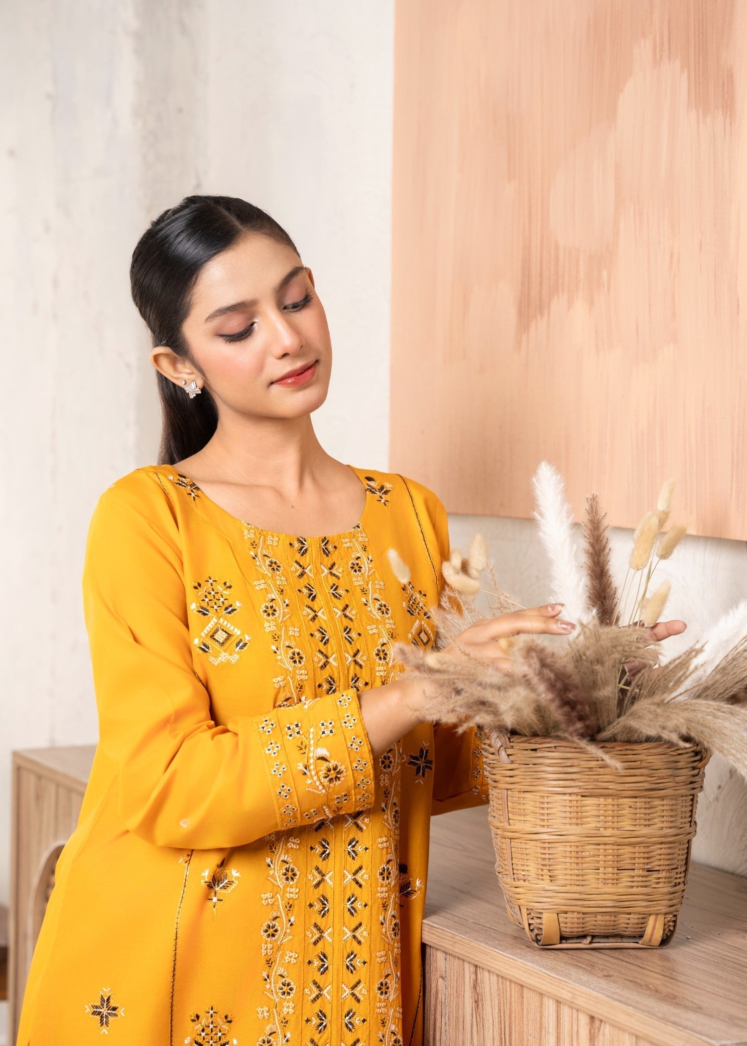 Abeera Timeless Beauty – Long Length Embroidered Cotton Outfits (Art No. AB 10) Women 2pcs