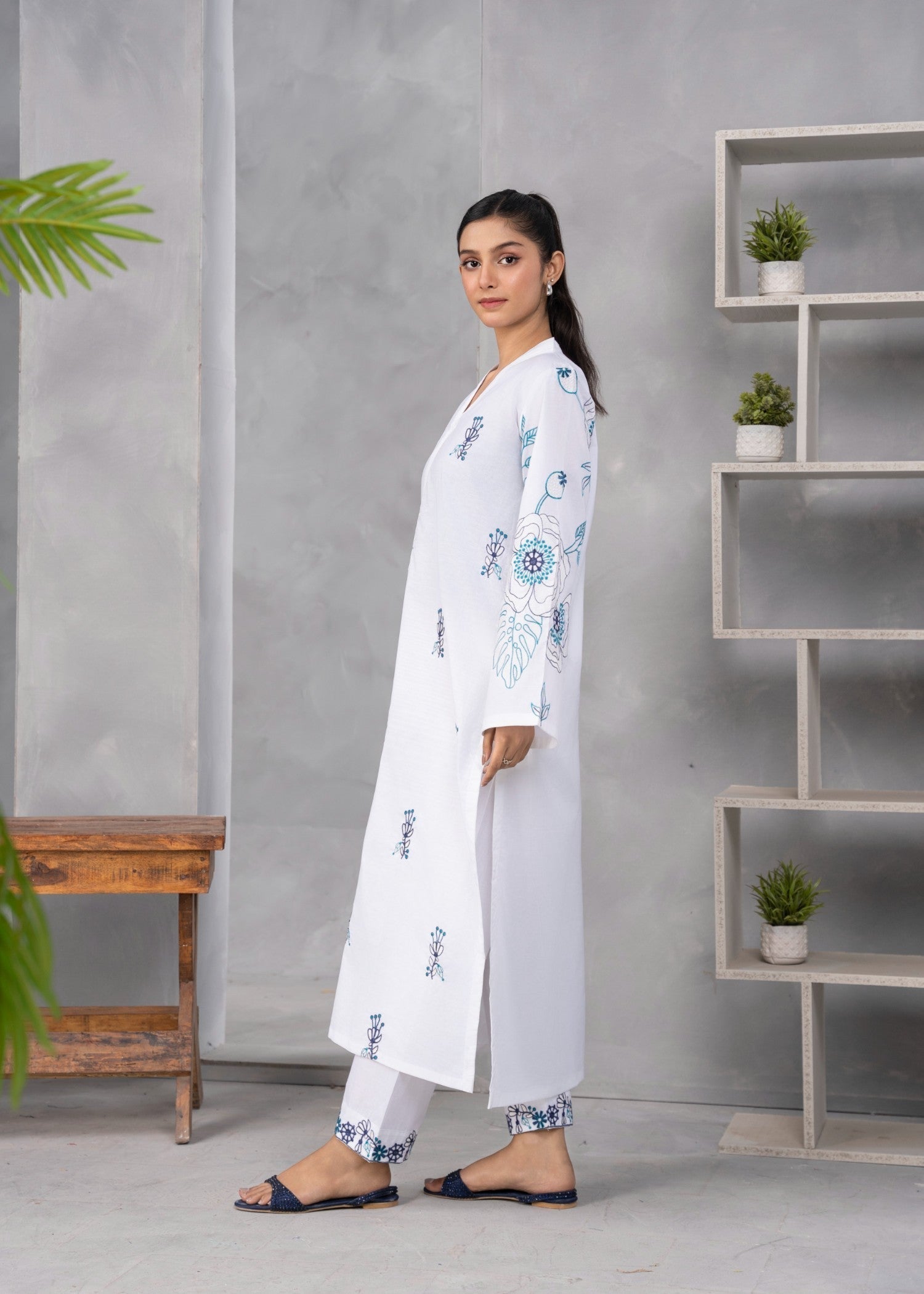 Abeera Classic Charm – Luxurious Cotton Embroidered Collection (Art No. AB 18) Women 2pcs