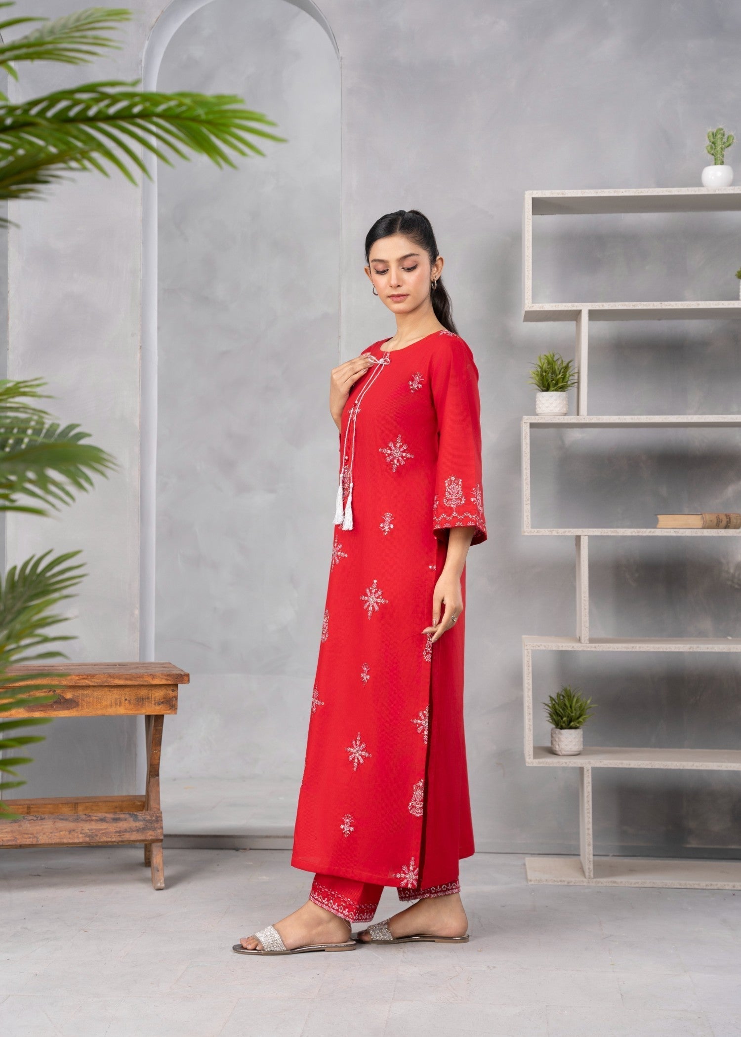 Abeera Everyday Sophistication – Stylish Long Length Embroidered Suits (Art No. AB 19) Women 2pcs