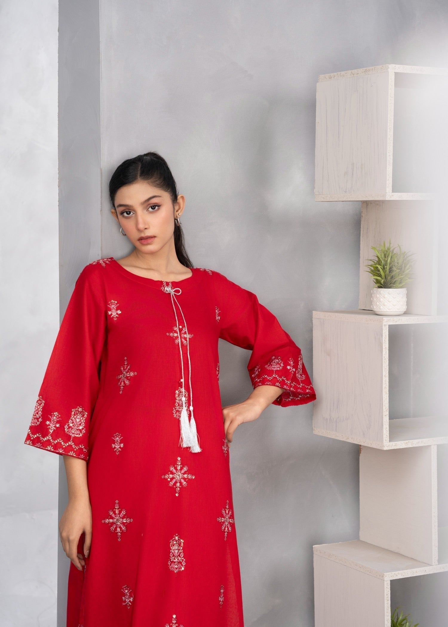 Abeera Everyday Sophistication – Stylish Long Length Embroidered Suits (Art No. AB 19) Women 2pcs