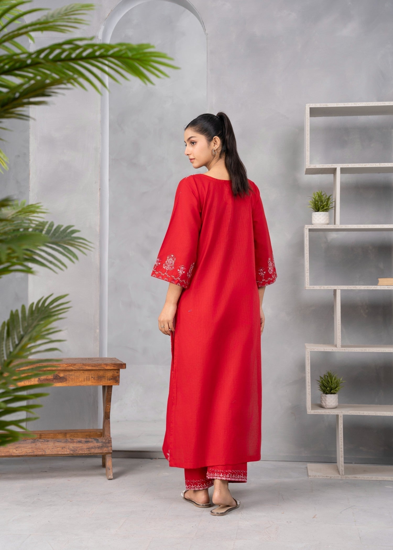 Abeera Everyday Sophistication – Stylish Long Length Embroidered Suits (Art No. AB 19) Women 2pcs