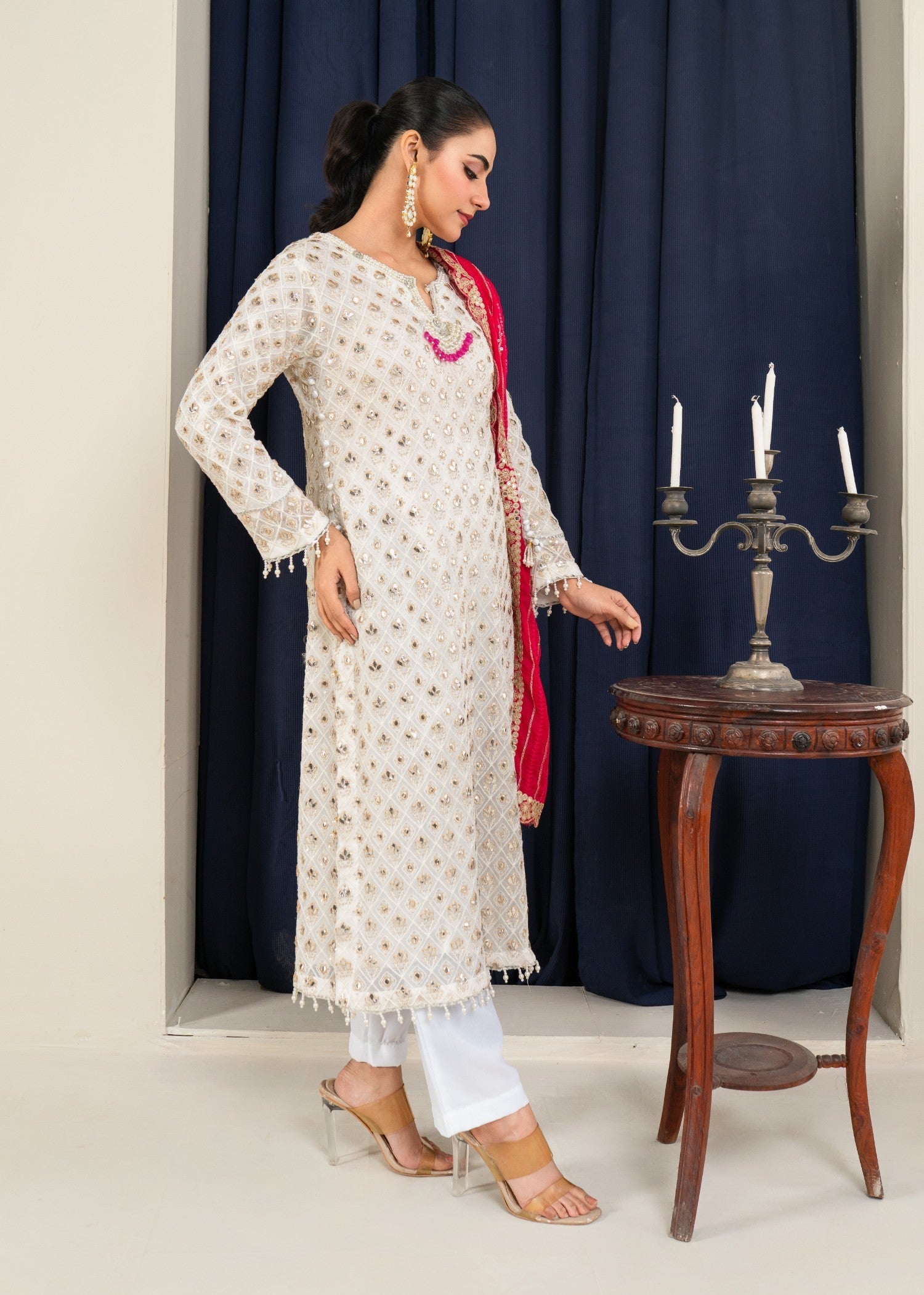 Four Season Boutique FOIL WORK HOTPINK Women 3pcs