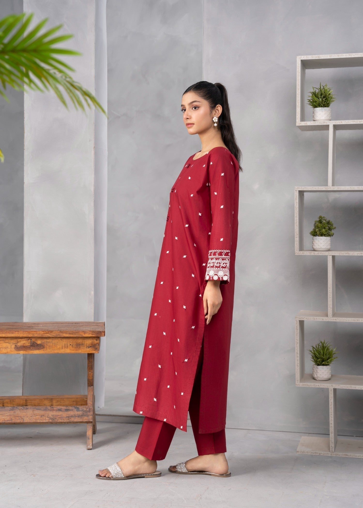 Abeera Art No. AB 36 – Royal Essence: Embroidered Cotton Suit Women 2pcs