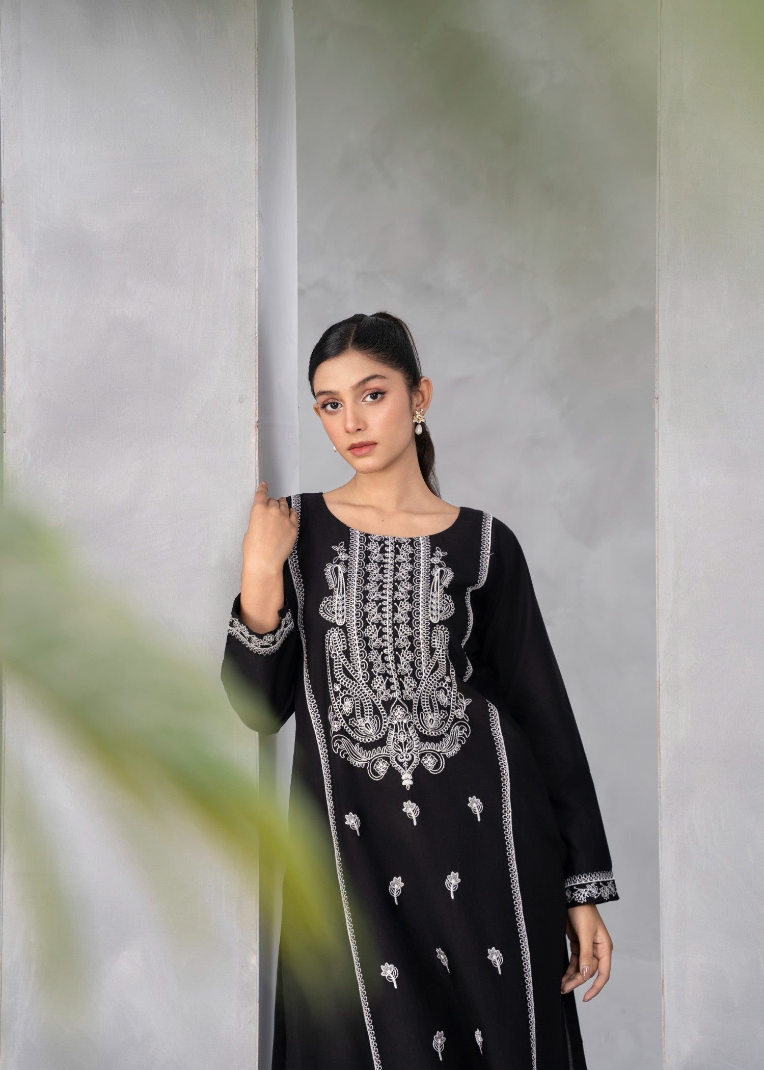 Abeera Art No. AB 38 – Elegant Threads: Cotton Embroidered Suit Women 2pcs