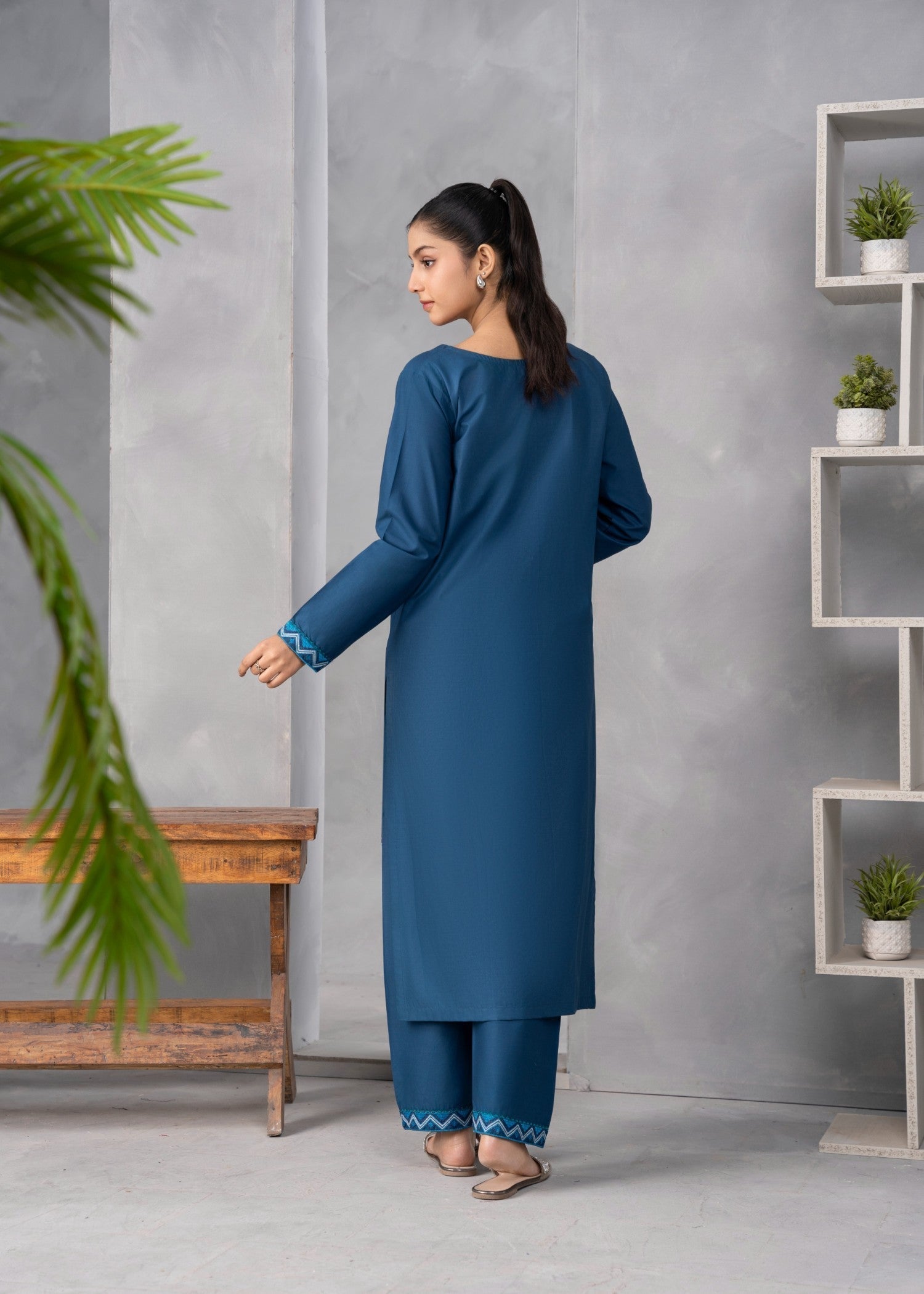 Abeera Art No. AB 56 – Timeless Elegance: Long Length Cotton Suit Women 2pcs