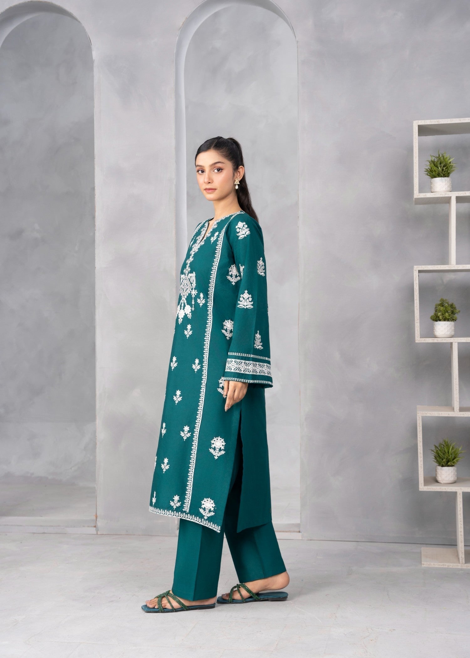 Abeera Art No. XYZ 65 – Refined Beauty: Embroidered Cotton Women 2pcs