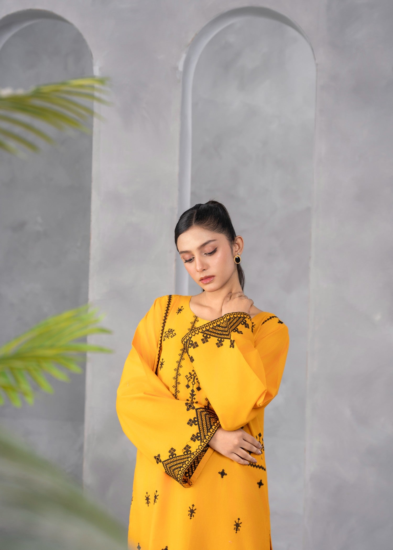 Abeera Art No. AB 66 – Delicate Grace: Cotton Embroidered Suit Women 2pcs