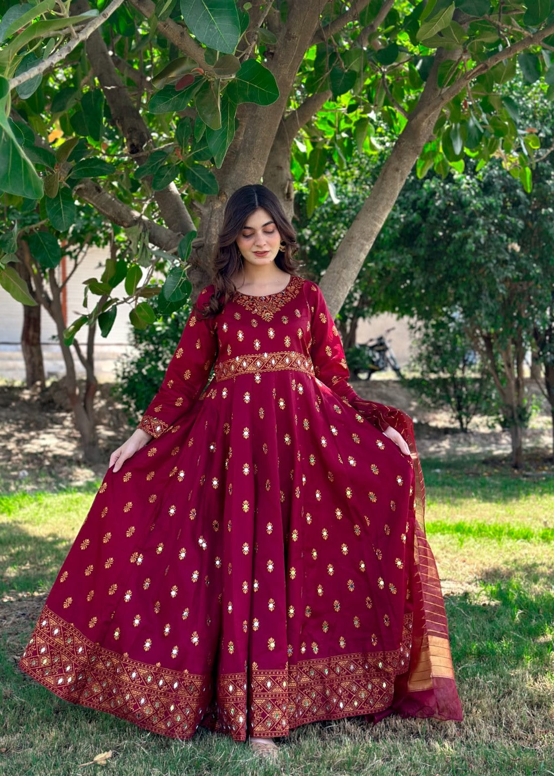 1 Mahoor Haven maroon 0051 Women 3pcs