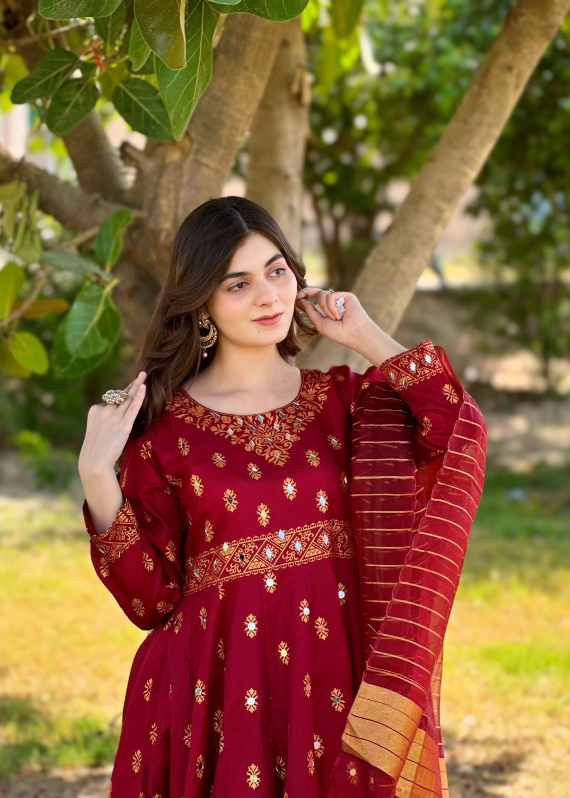 1 Mahoor Haven maroon 0051 Women 3pcs