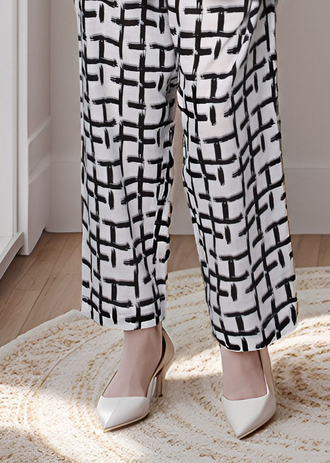 Polkadots Stylish White Printed Suit 14367HG Women 2pcs