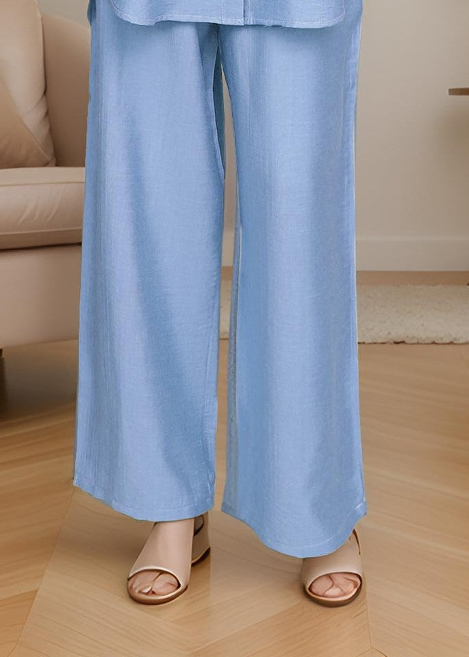 Polkadots Elegant Blue Self Plain Suit 14374CW Women 2pcs