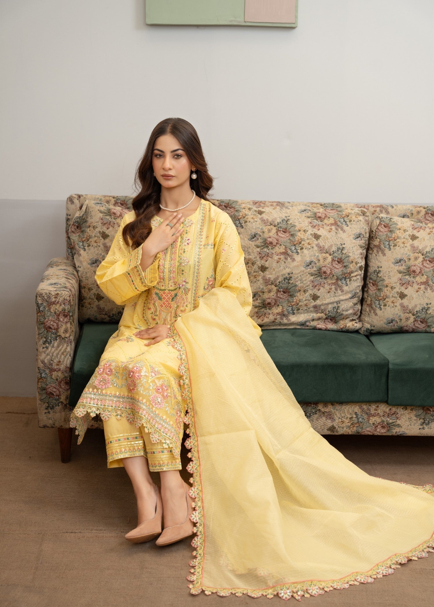 Waniya Awais WAL 01 Lawn Stitched Women 3pcs