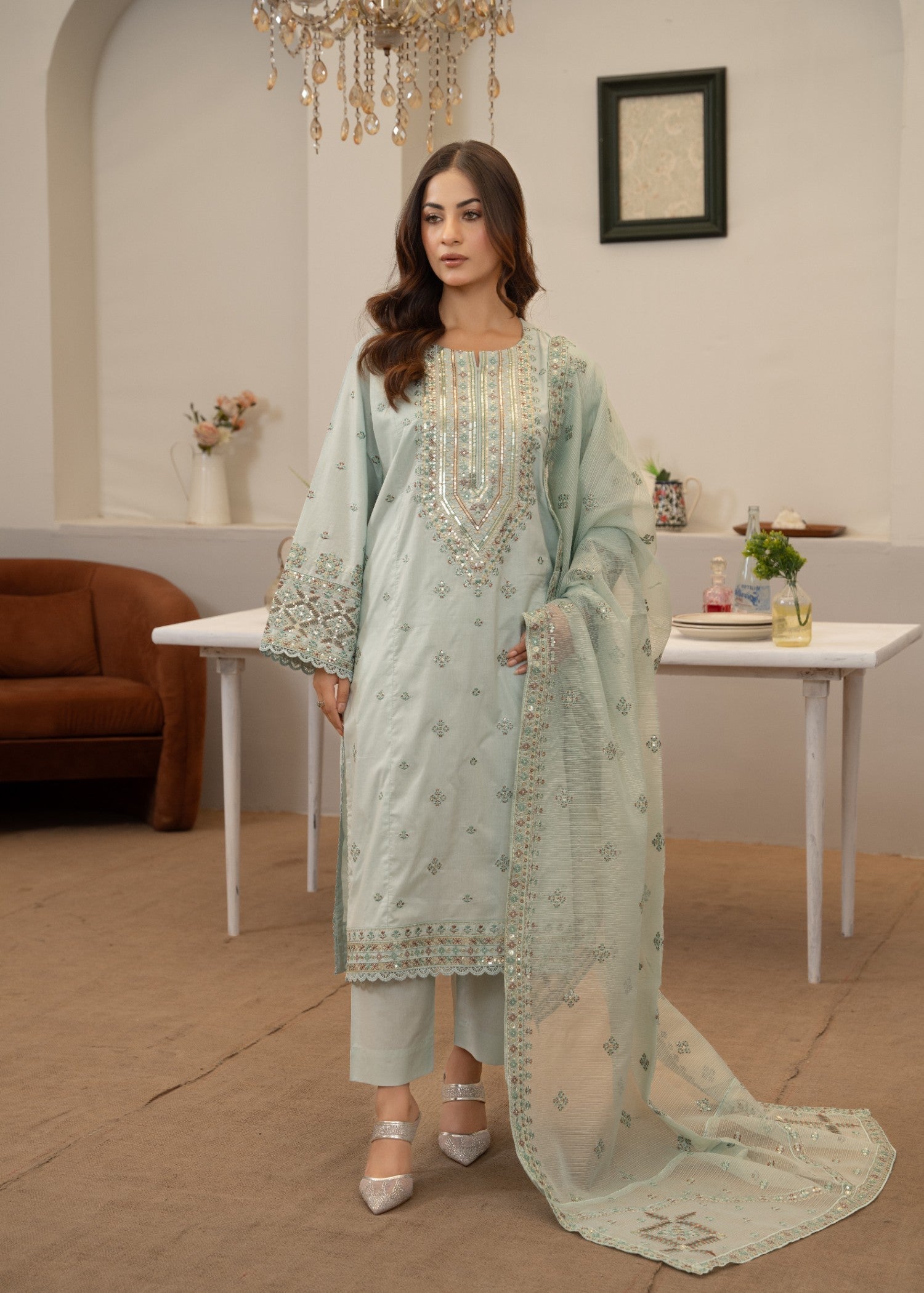 Waniya Awais WAL 04 Lawn Stitched Women 3pcs