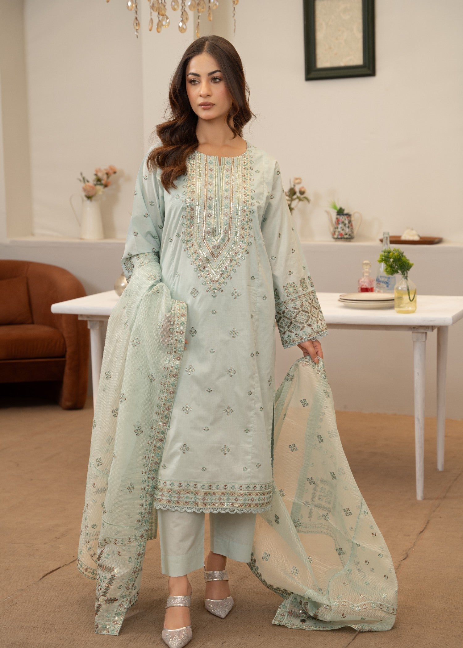 Waniya Awais WAL 04 Lawn Stitched Women 3pcs