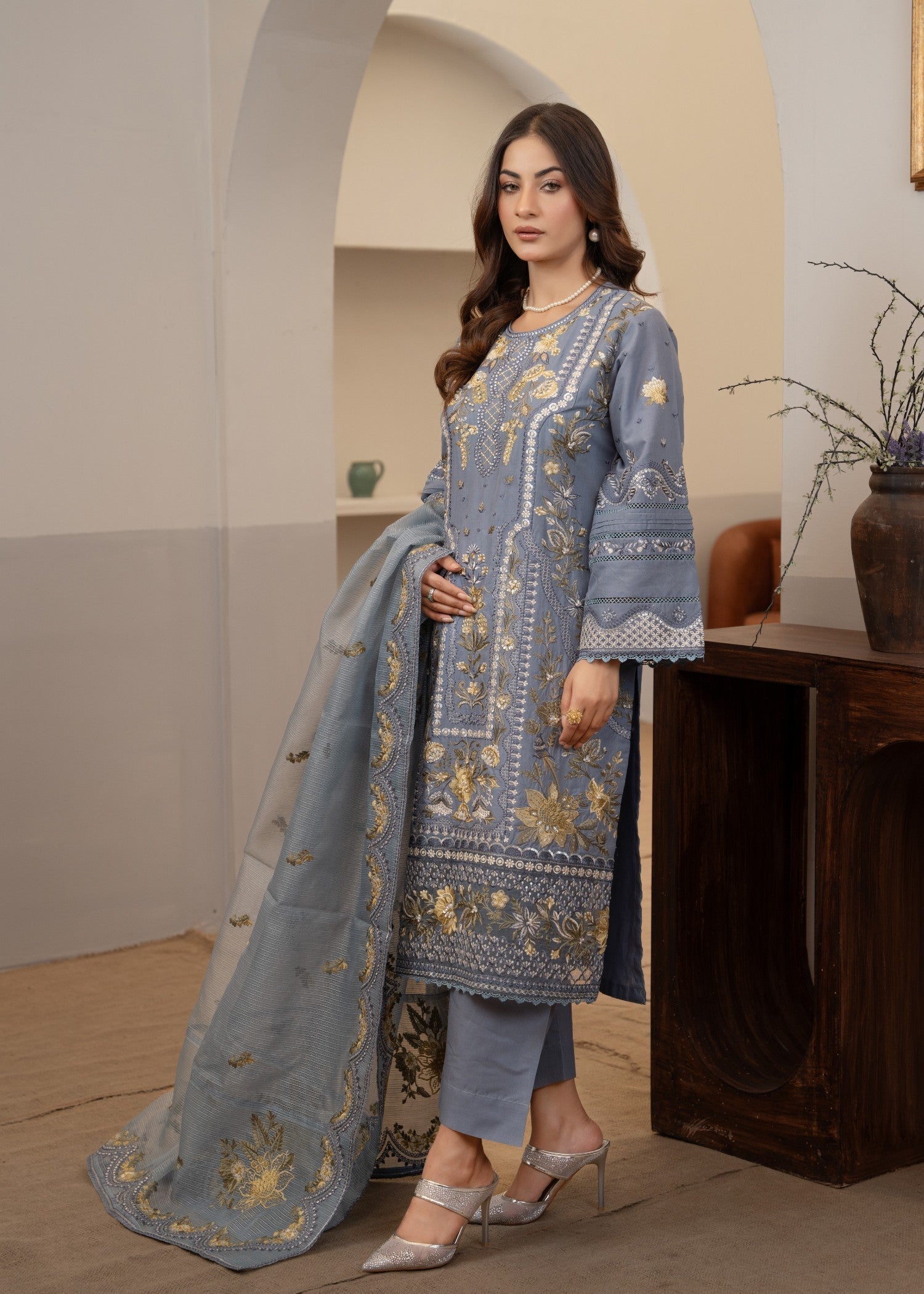 Waniya Awais WAL 13 Lawn Stitched Women 3pcs