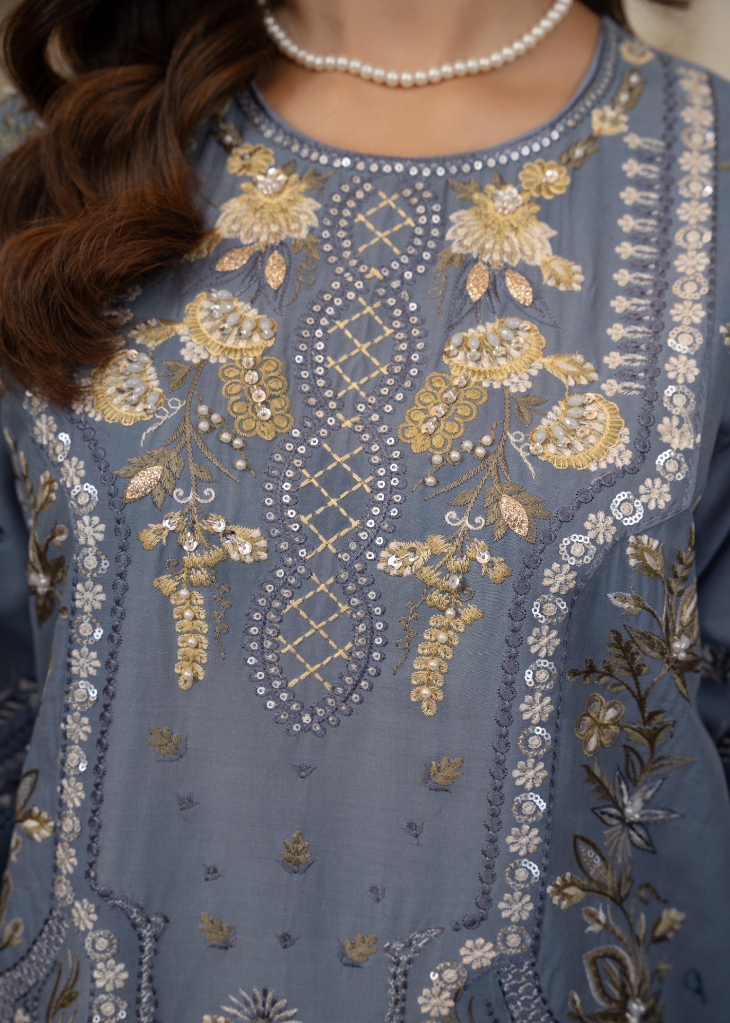 Waniya Awais WAL 13 Lawn Stitched Women 3pcs