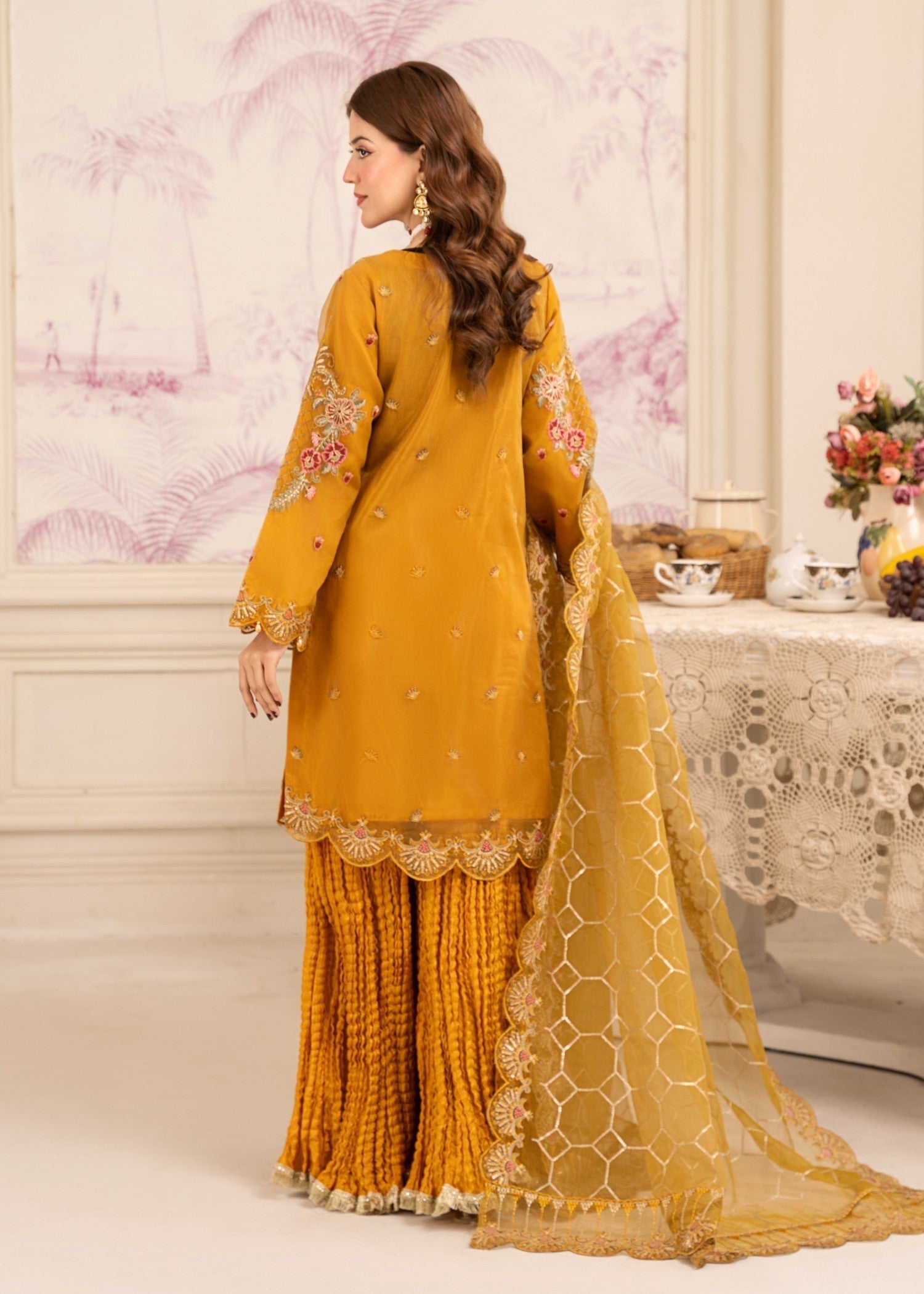 Diara Couture MISHAL US 419 MUSTARD Women 3pcs