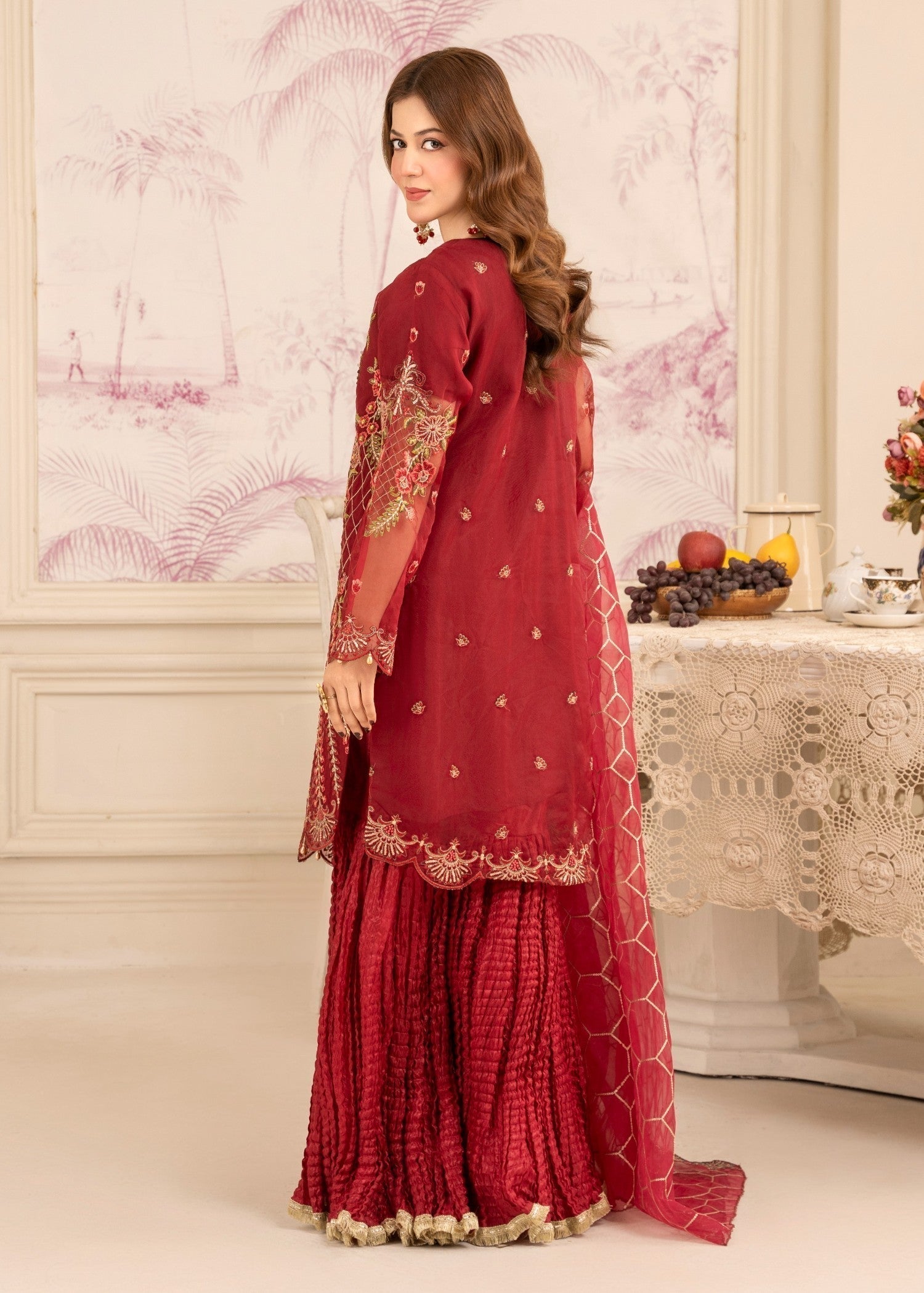 Diara Couture MISHAL US 419 MAROON Women 3pcs