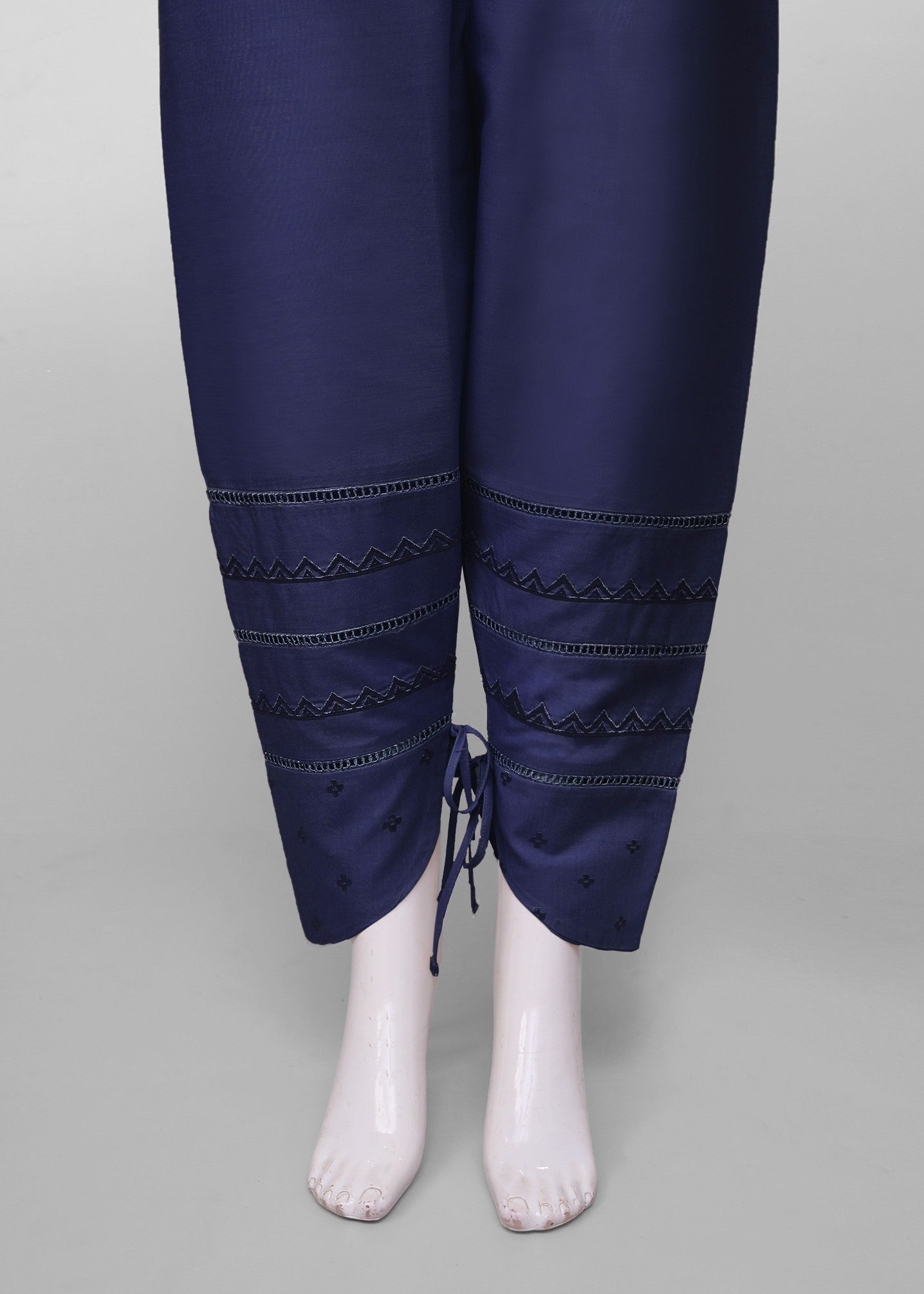 Polkadots Navy Blue Straight Trouser 13958PD Women 1pcs