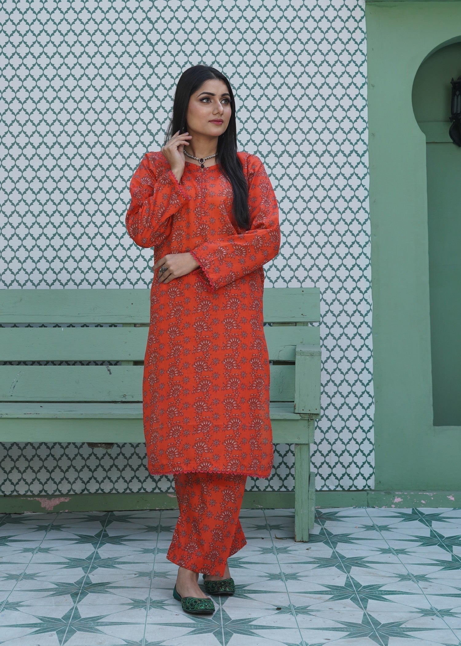 Ayesha'S Attire Coral Printed Women 2pcs