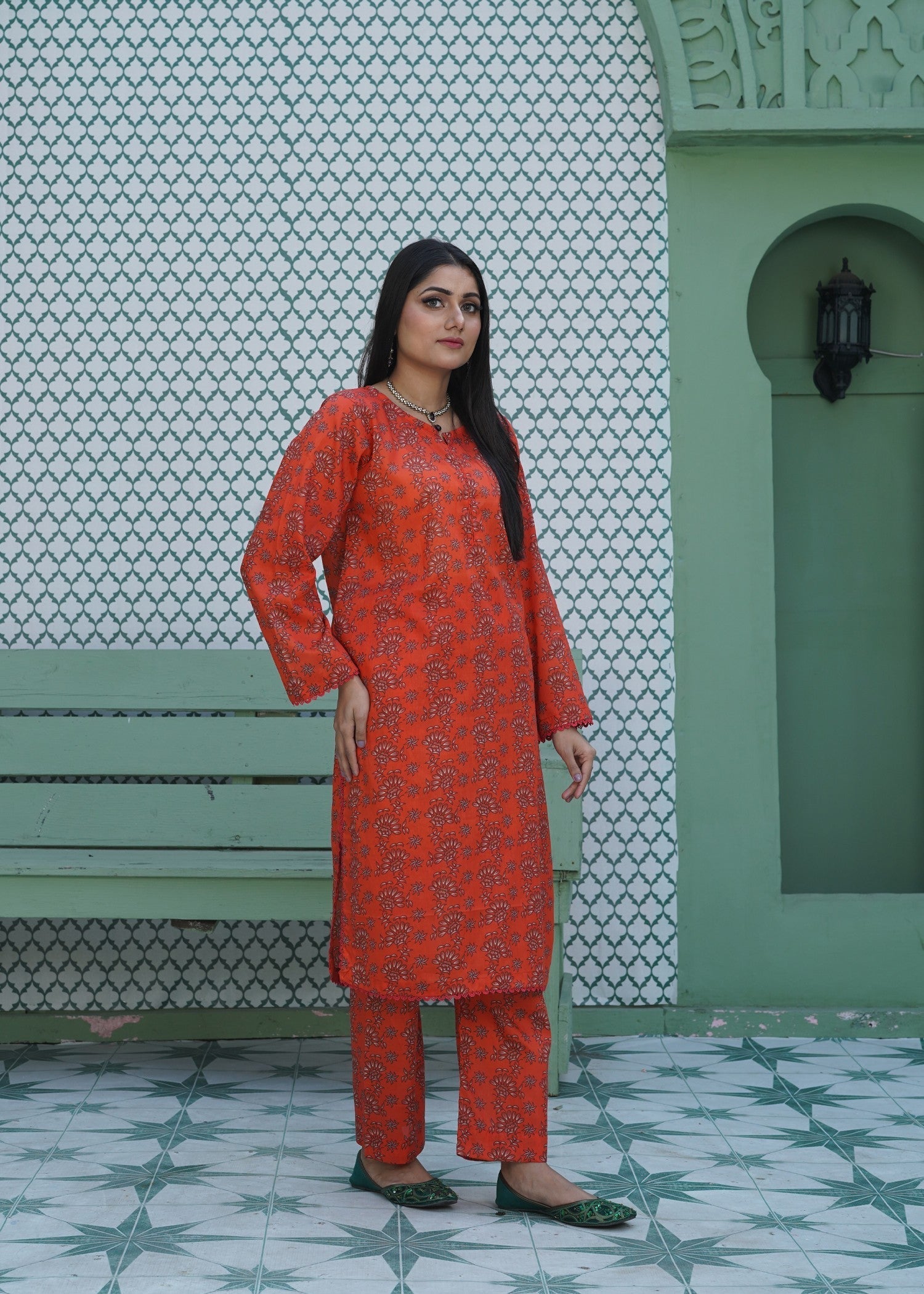 Ayesha'S Attire Coral Printed Women 2pcs