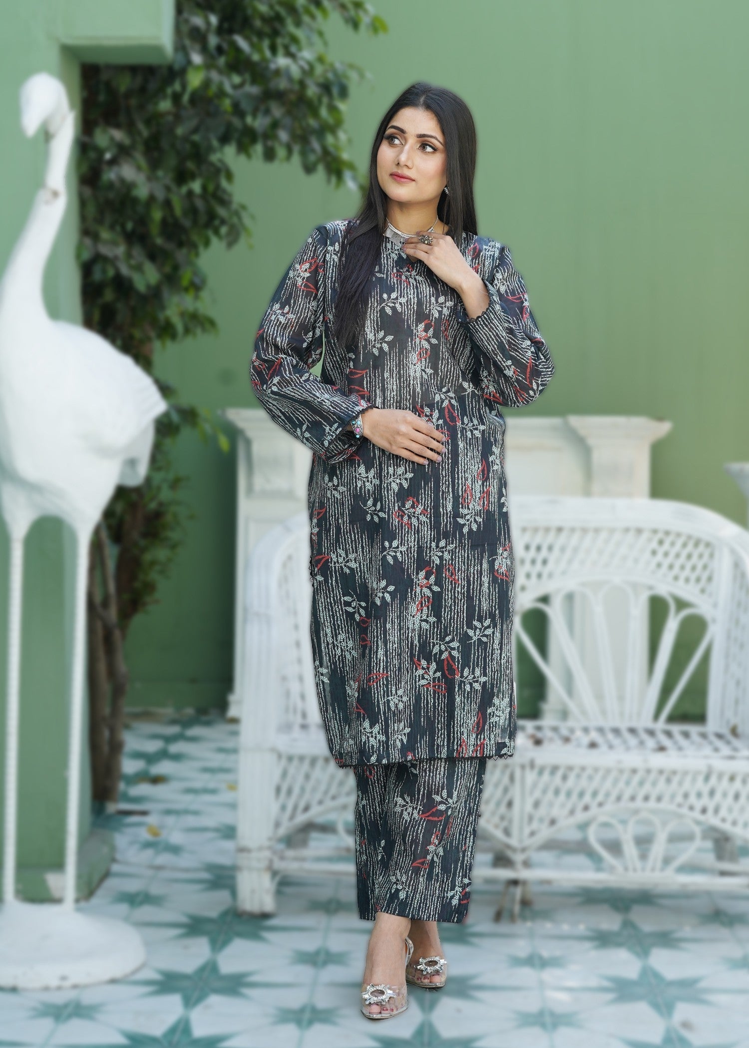 Ayesha'S Attire Tourmaline Printed Women 2pcs