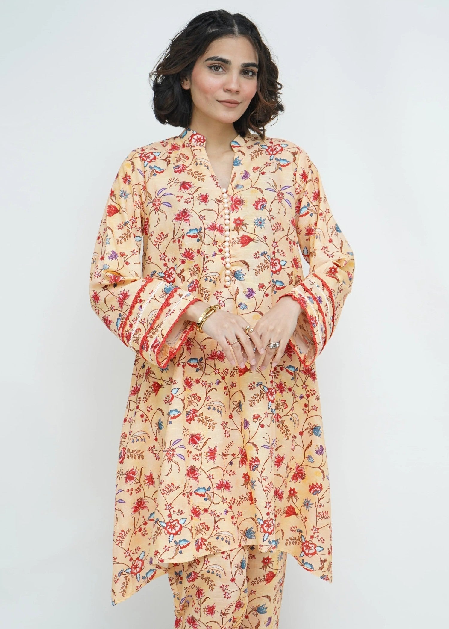 Amna Ali Nawaz Co Ord Set Khaddar AROMA (Frock) Women 2pcs