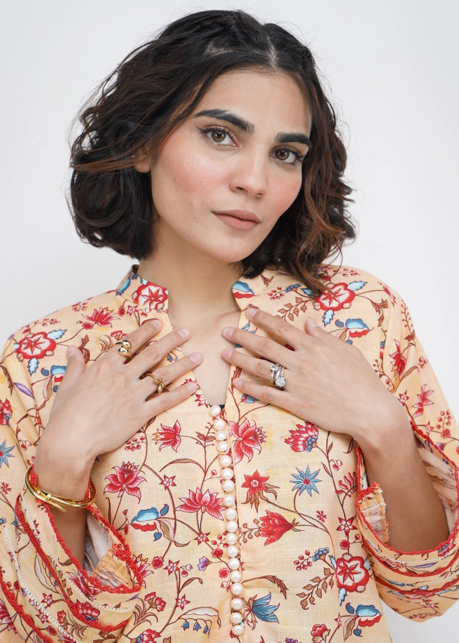 Amna Ali Nawaz Co Ord Set Khaddar AROMA (Frock) Women 2pcs