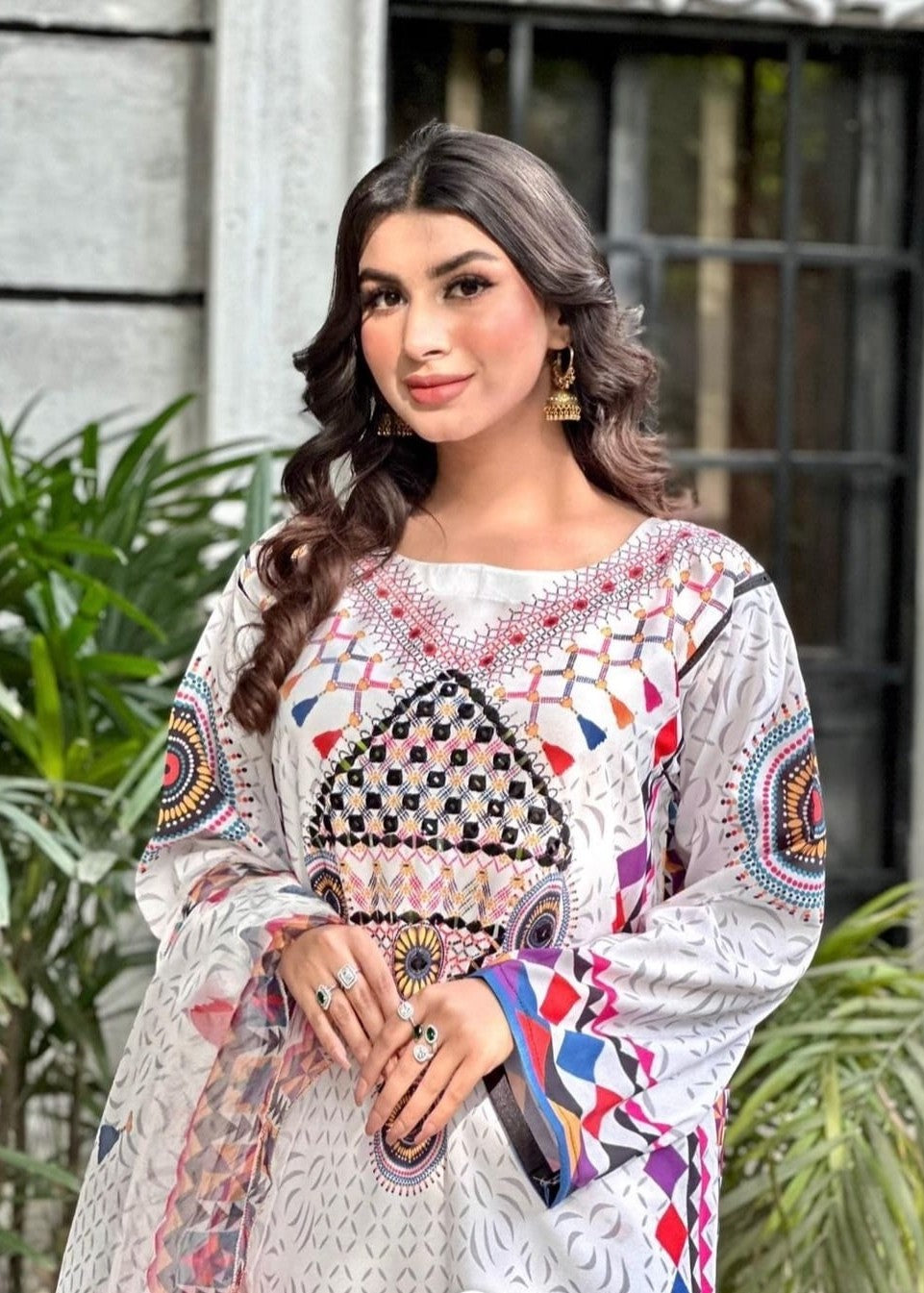 Libas Thread Lawn Digital Mirror Wark Women 2pcs