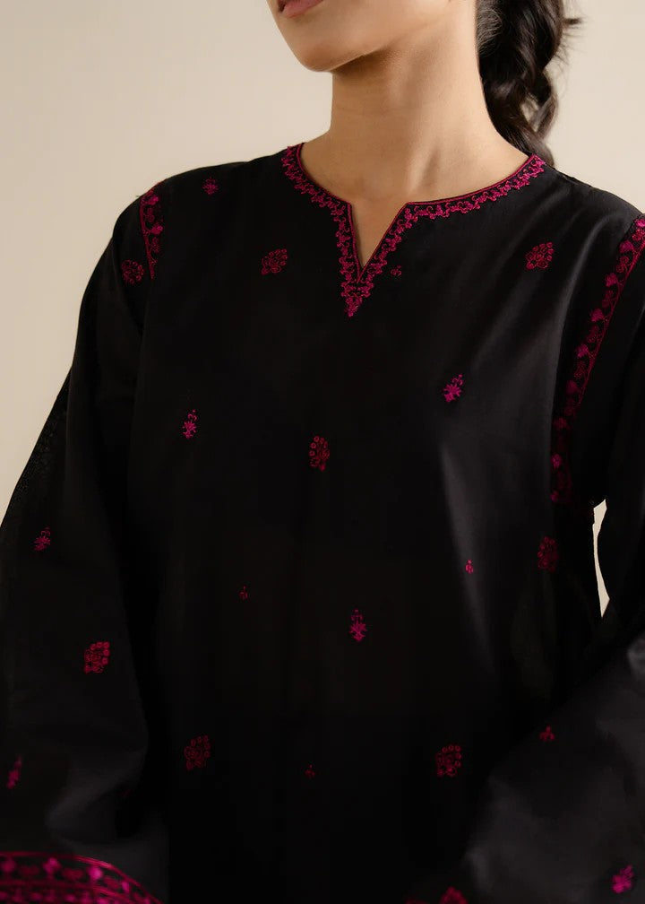 The Turkish Wear Gulaal Black Embroidered Set Women 2pcs