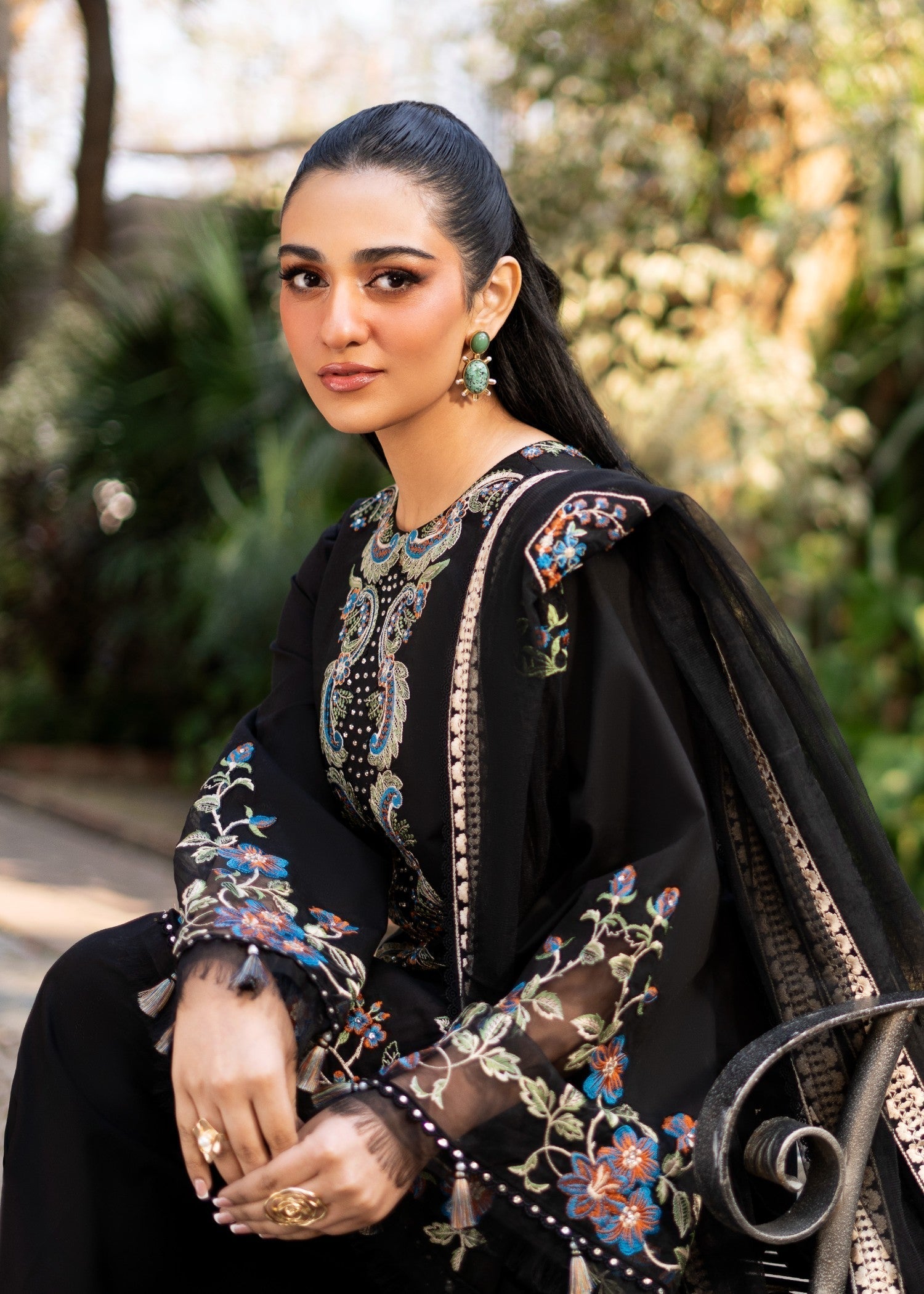 Fozia Khalid BLACK VIOLA Women 3pcs