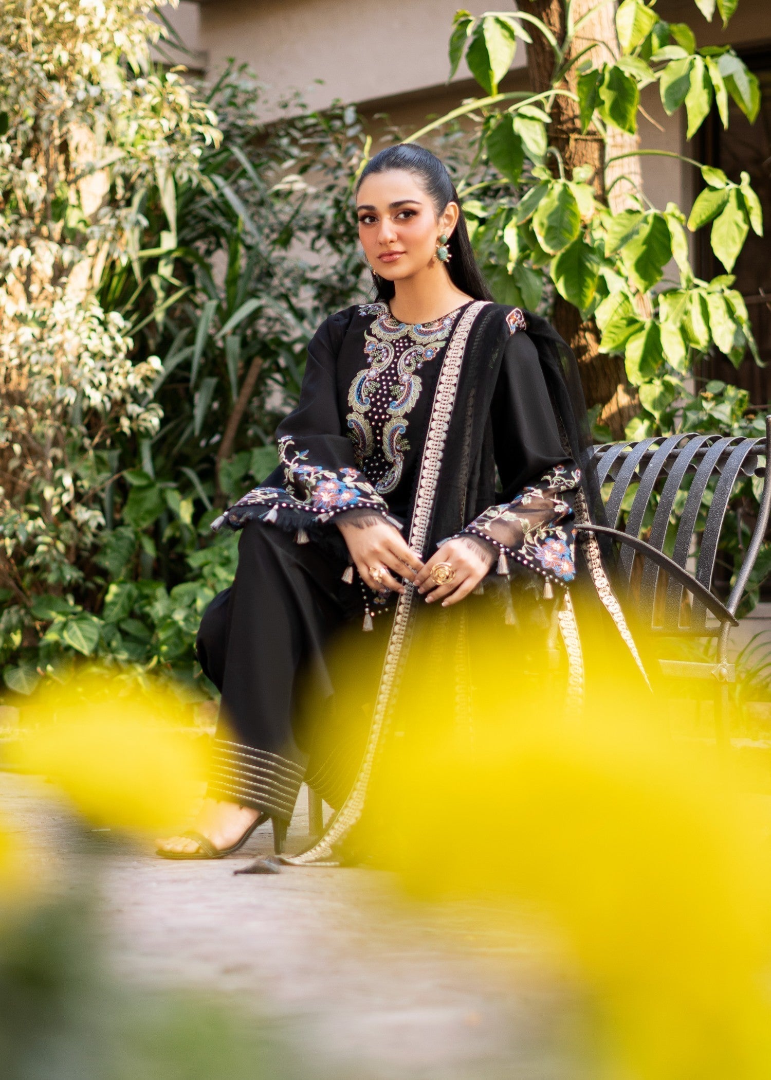 Fozia Khalid BLACK VIOLA Women 3pcs