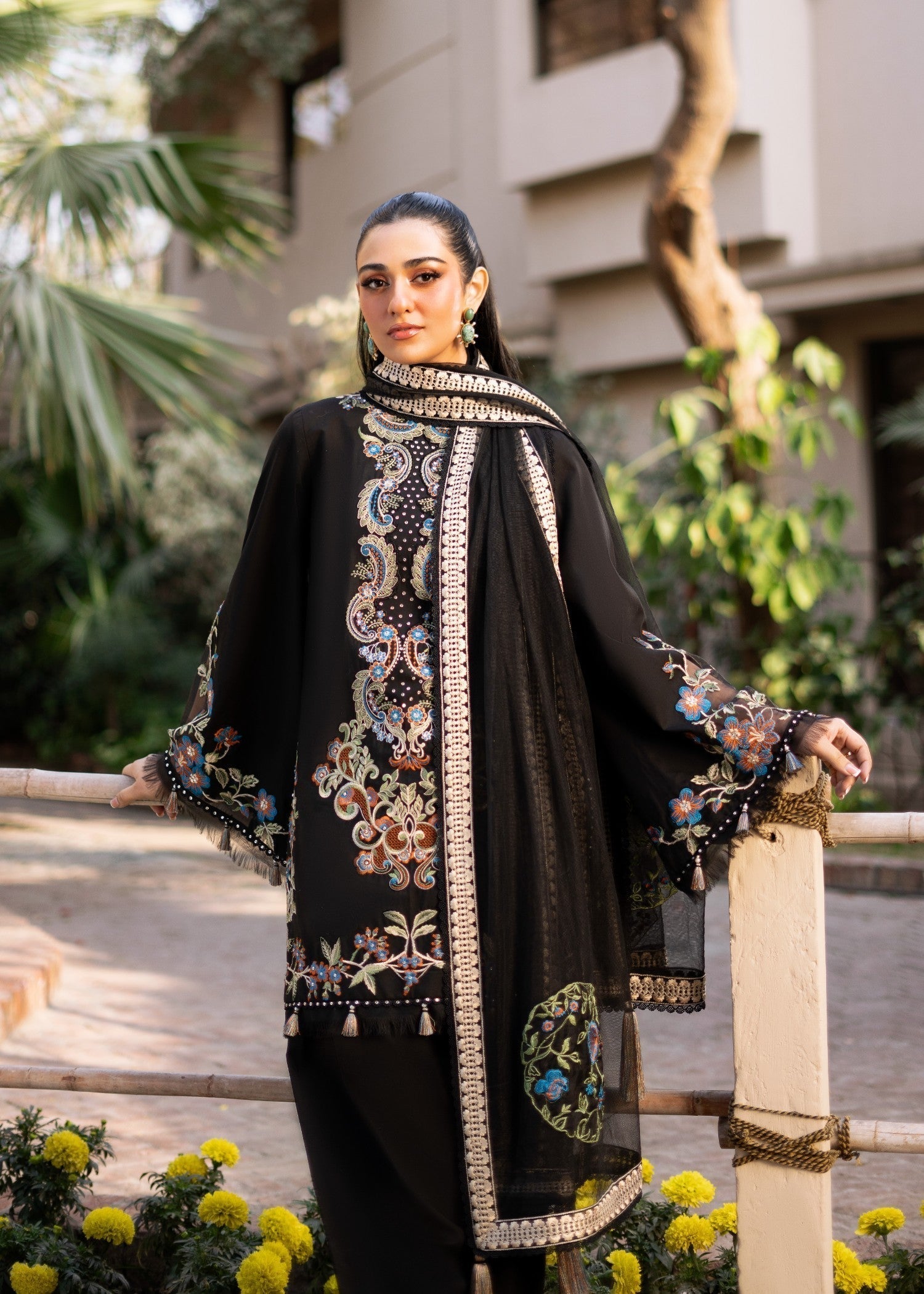 Fozia Khalid BLACK VIOLA Women 3pcs