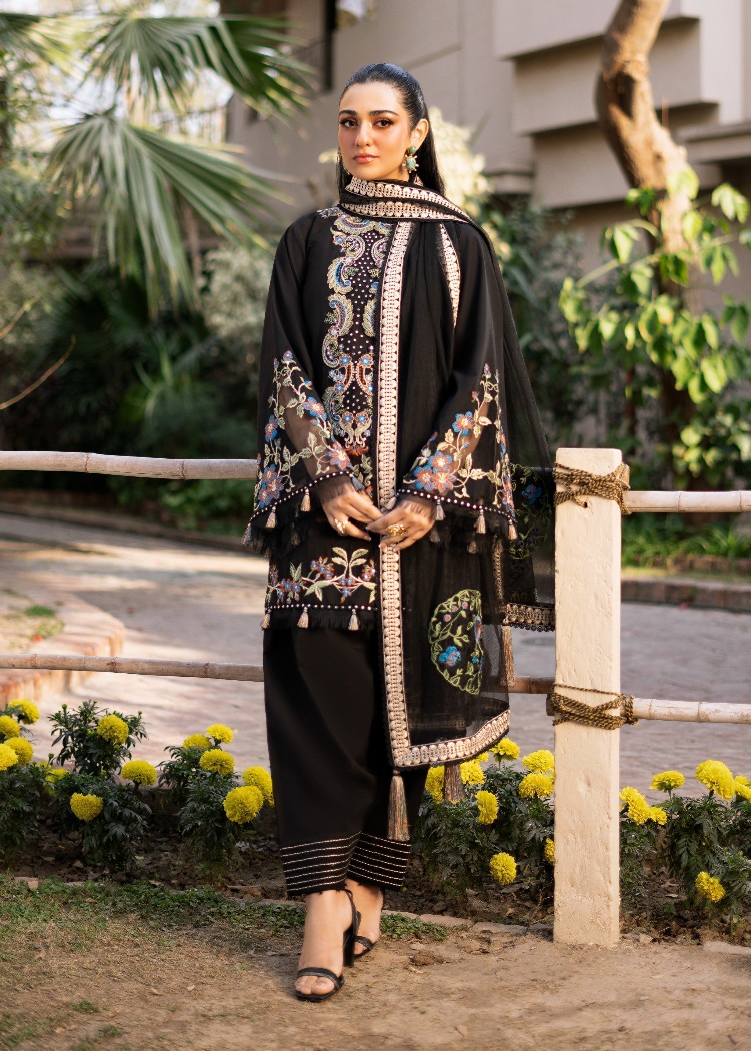 Fozia Khalid BLACK VIOLA Women 3pcs