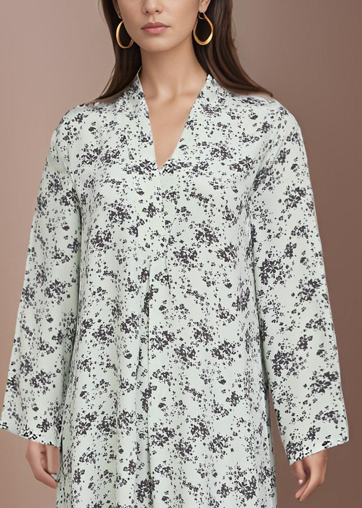 Polkadots Light Sage Georgette Printed Suit 14025HG Women 2pcs