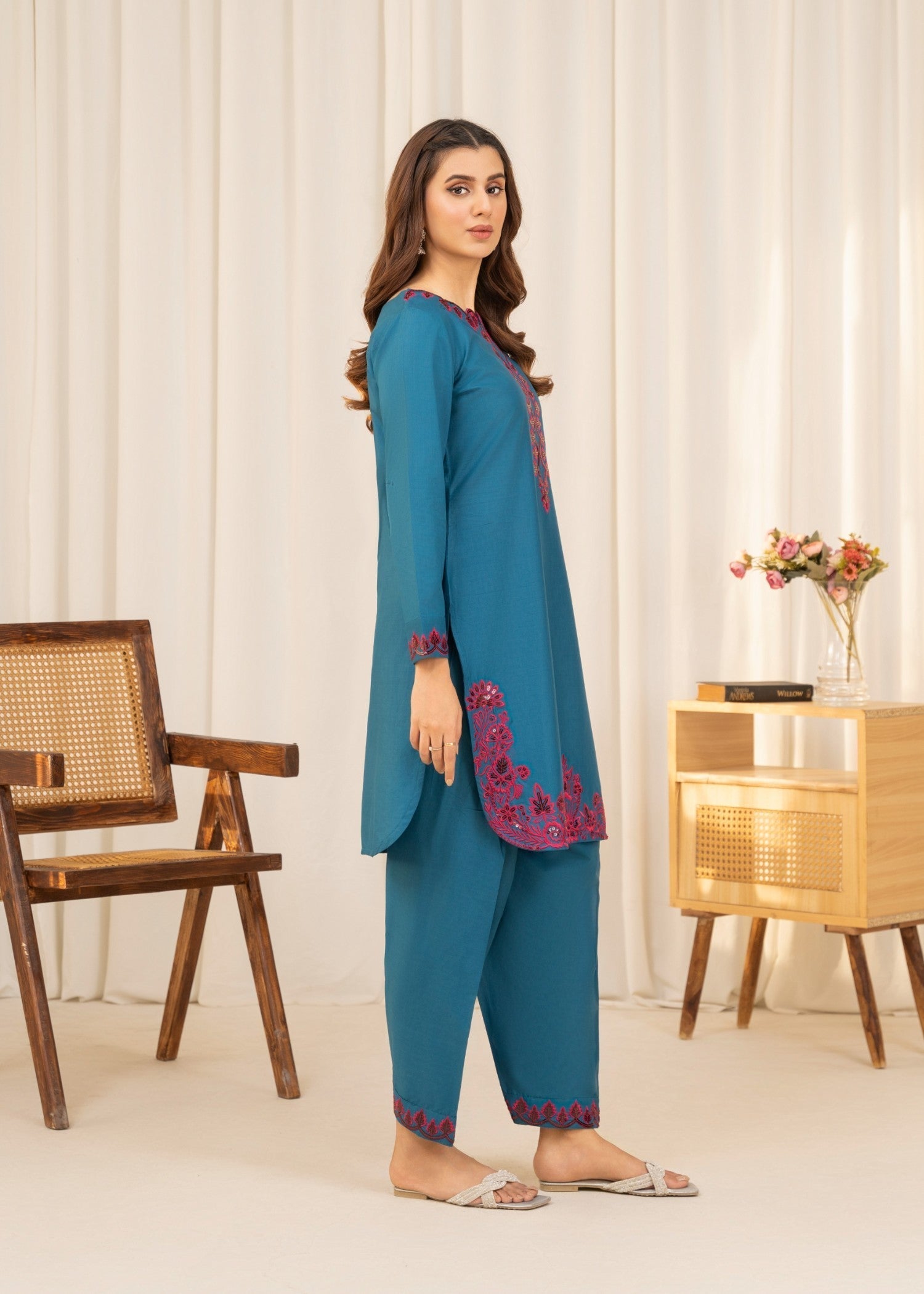 Sahibas By Mirza Camry Blue Women 2pcs