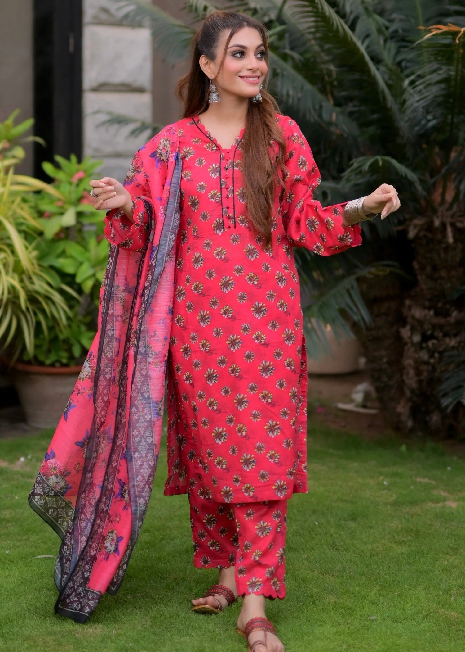 Amna Ali Nawaz Printed Lawn Suit NAJJAT Women 3pcs