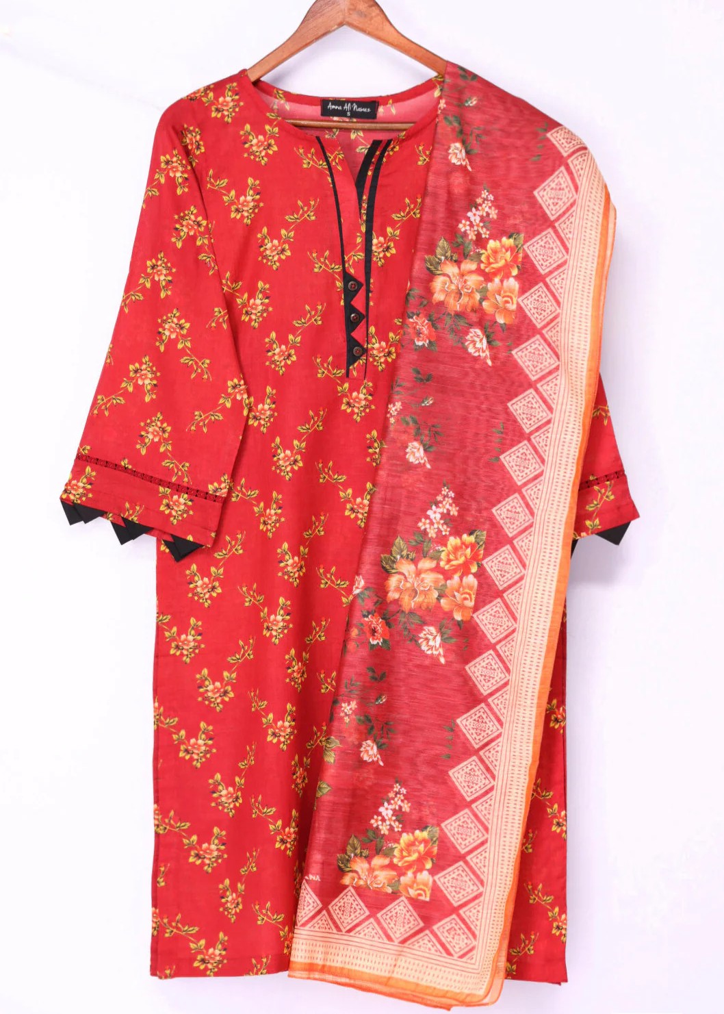 Amna Ali Nawaz Printed Lawn Suit RUBA Women 3pcs