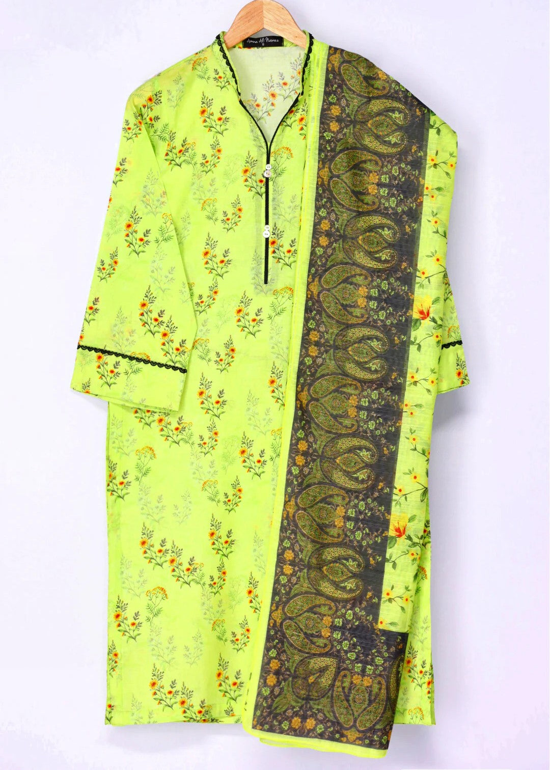 Amna Ali Nawaz Printed Lawn Suit SUNDAS Women 3pcs