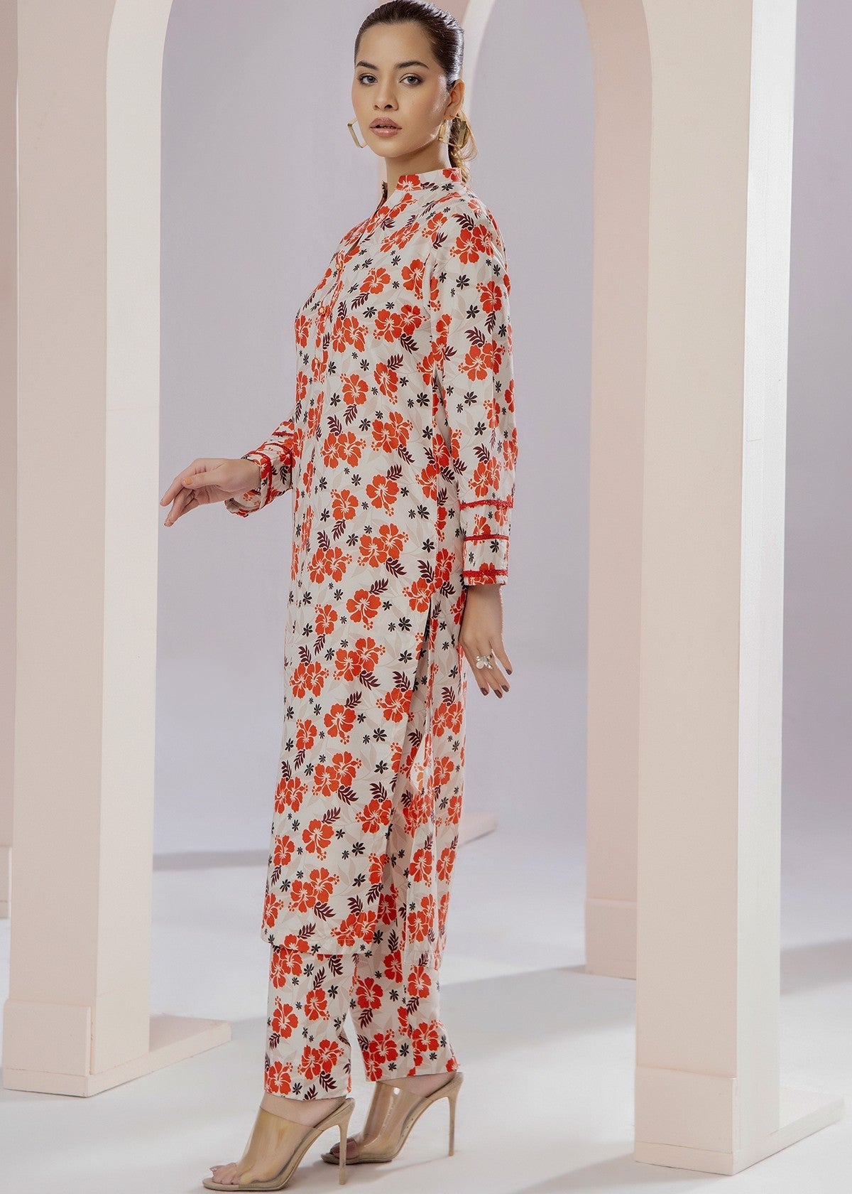 By-East Lawn Suit Printed (Pret) Women 2pcs