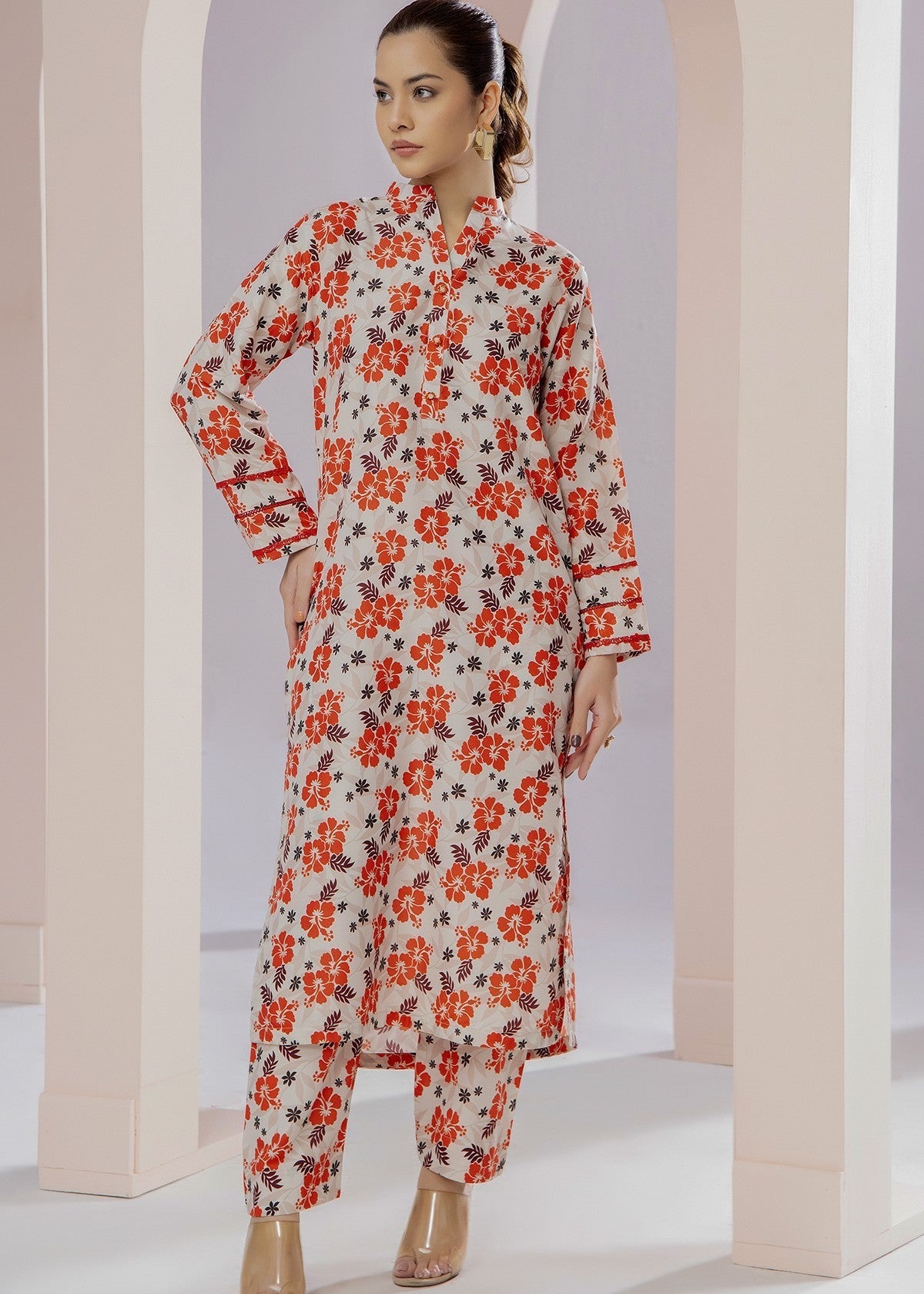 By-East Lawn Suit Printed (Pret) Women 2pcs