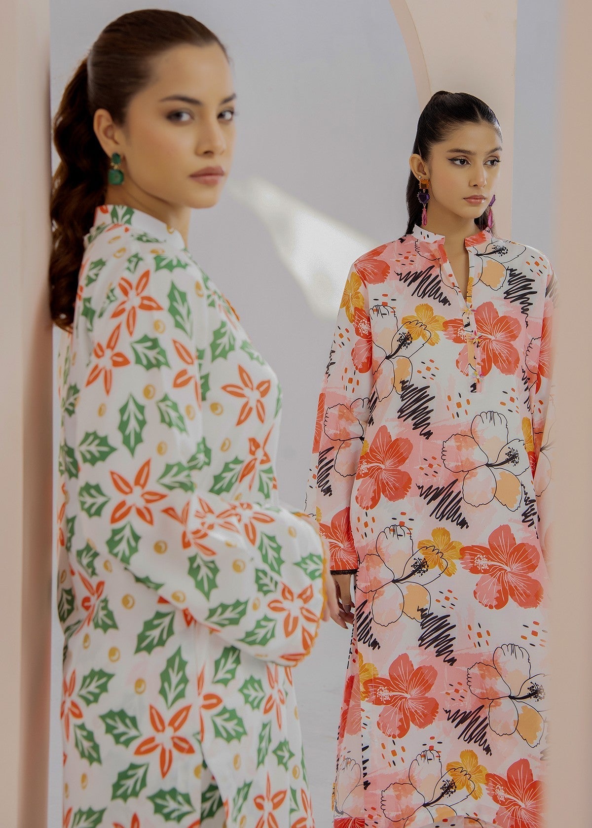 By-East Lawn Suit Printed Women 2pcs