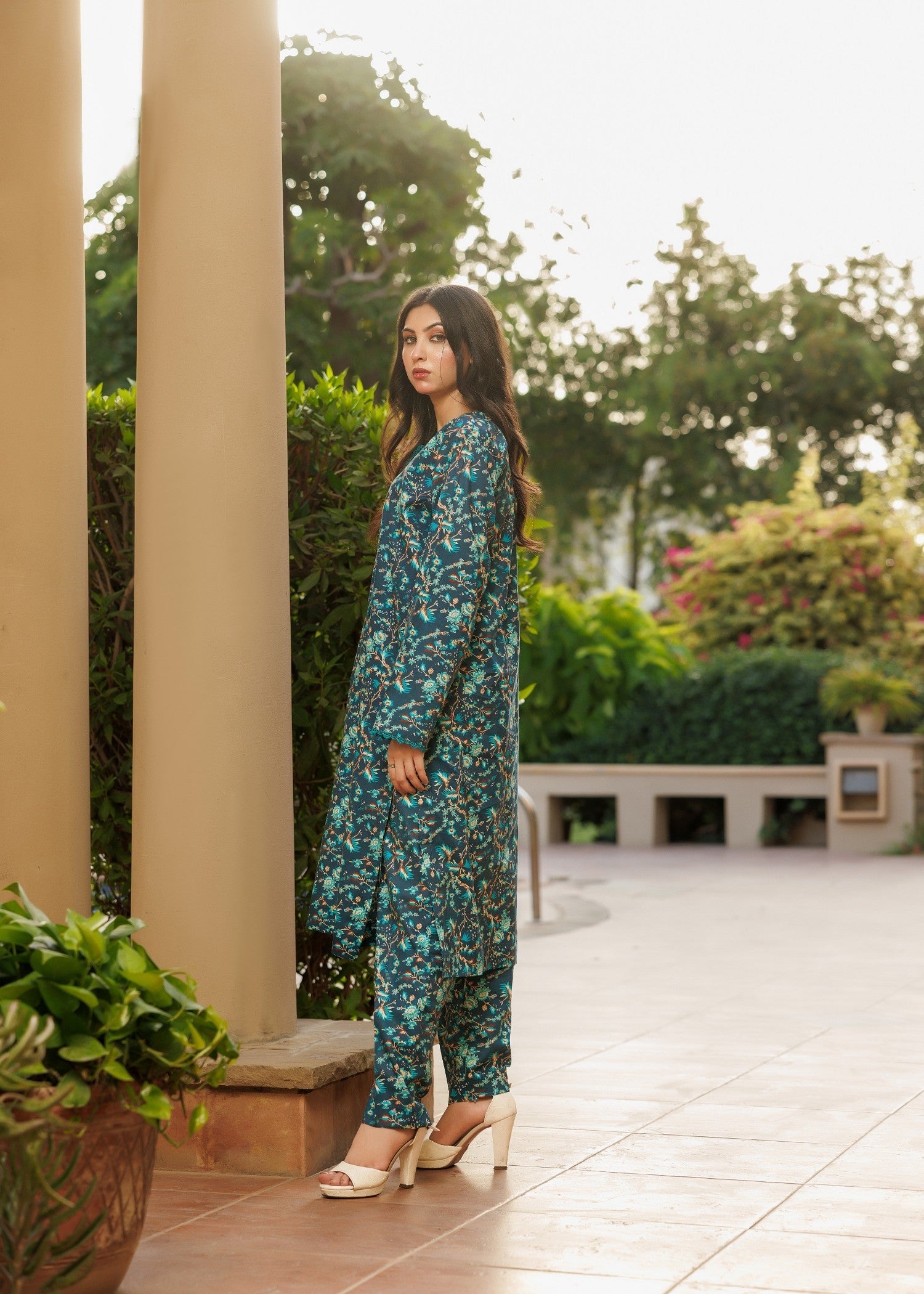 Zarasi Midnight Aztec Stitched Lawn Suit Women 2pcs