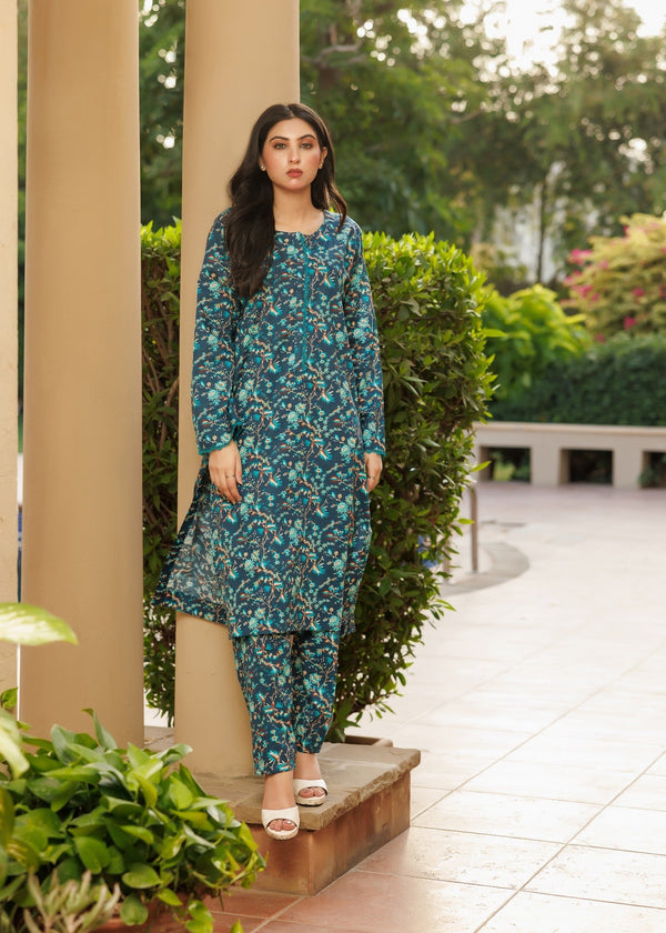 Zarasi Midnight Aztec Stitched Lawn Suit Women 2pcs