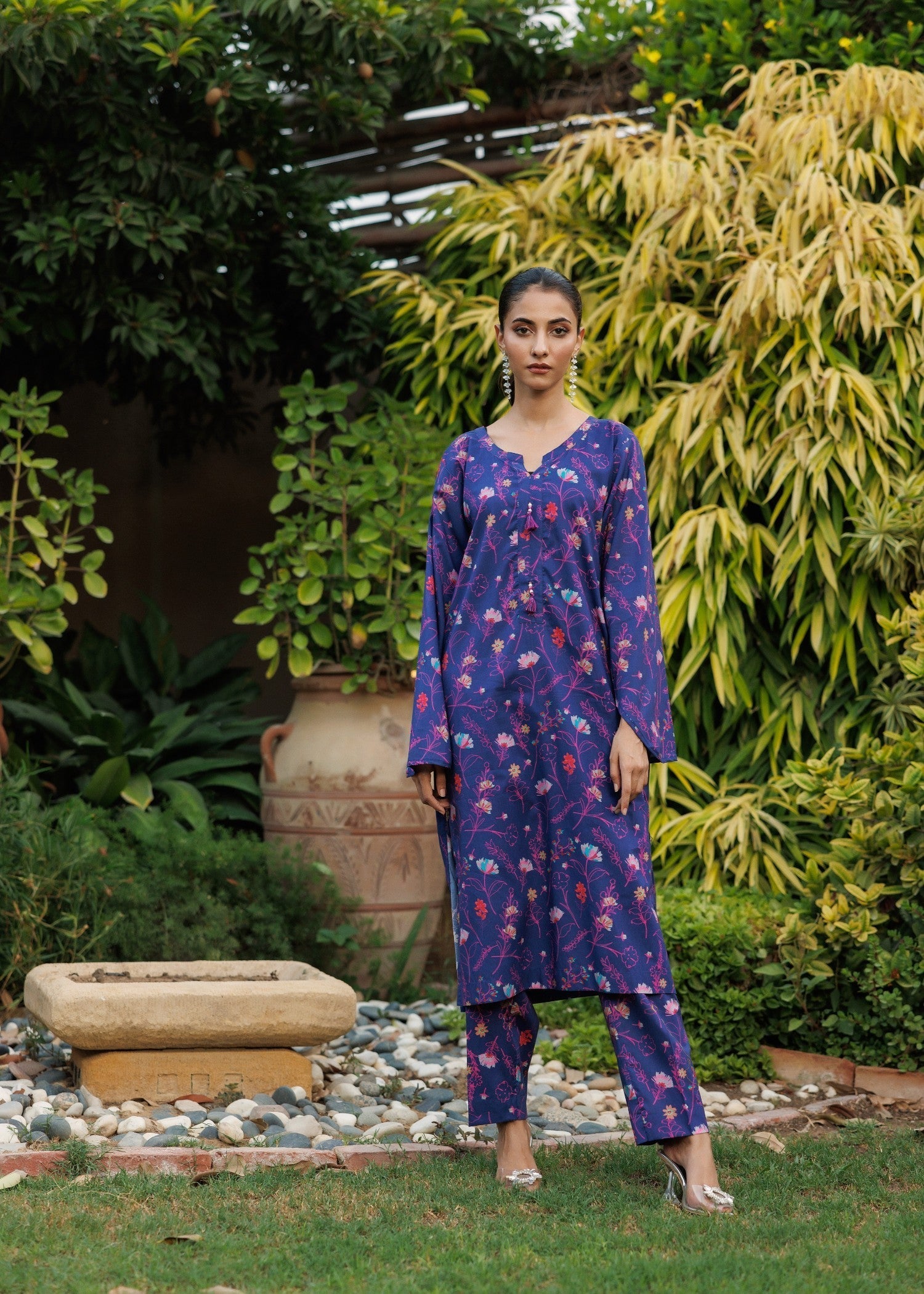 Zarasi Eclipse Blossom Stitched Lawn Suit Women 2pcs